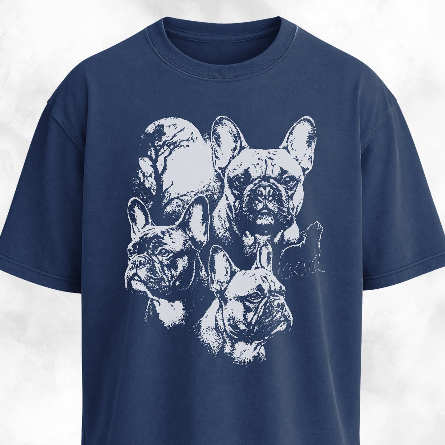 Frenchies Moon Collage T-Shirt
