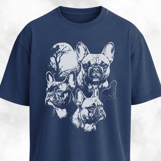 Frenchies Moon Collage T-Shirt