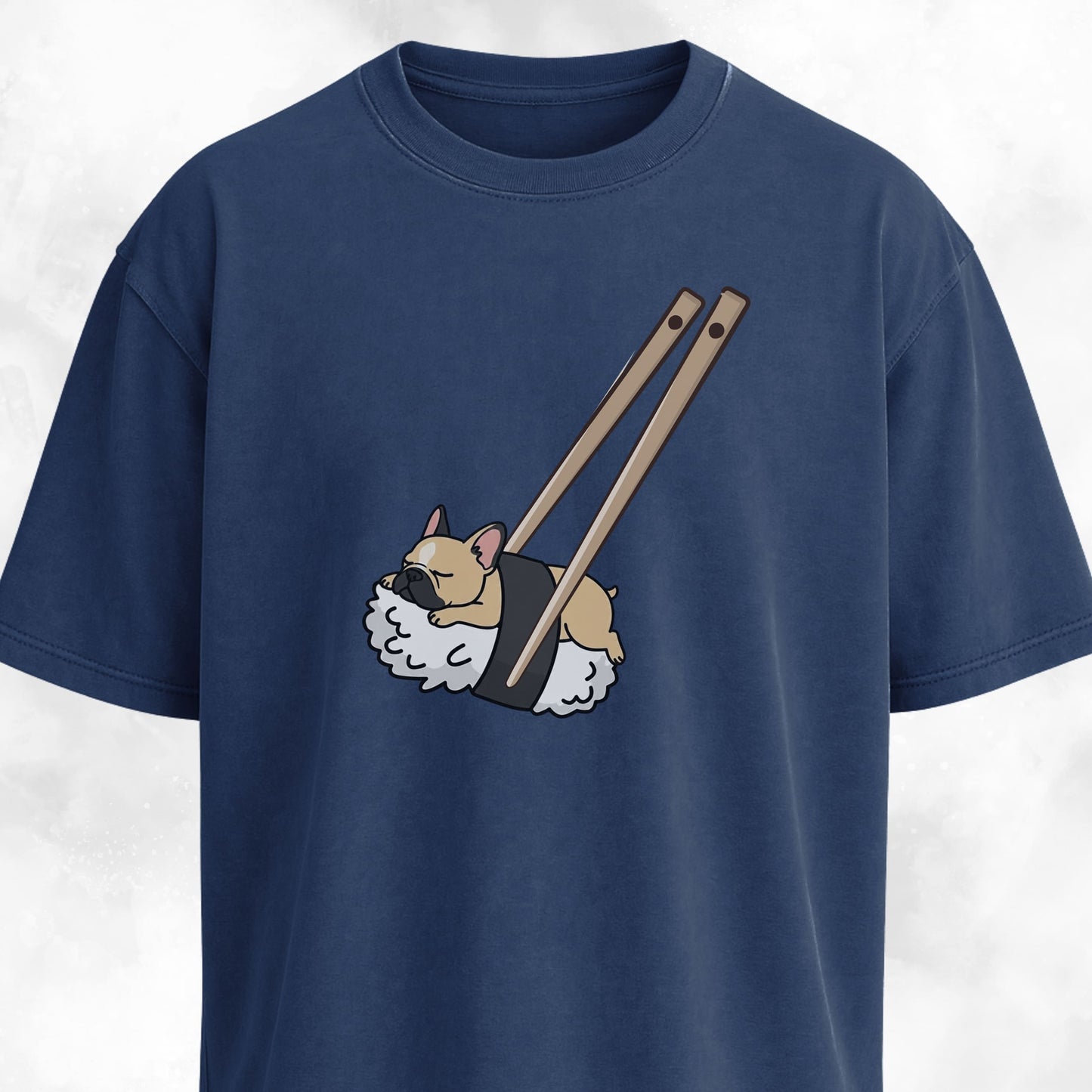 Frenchie Sushi With Chopsticks T-Shirt