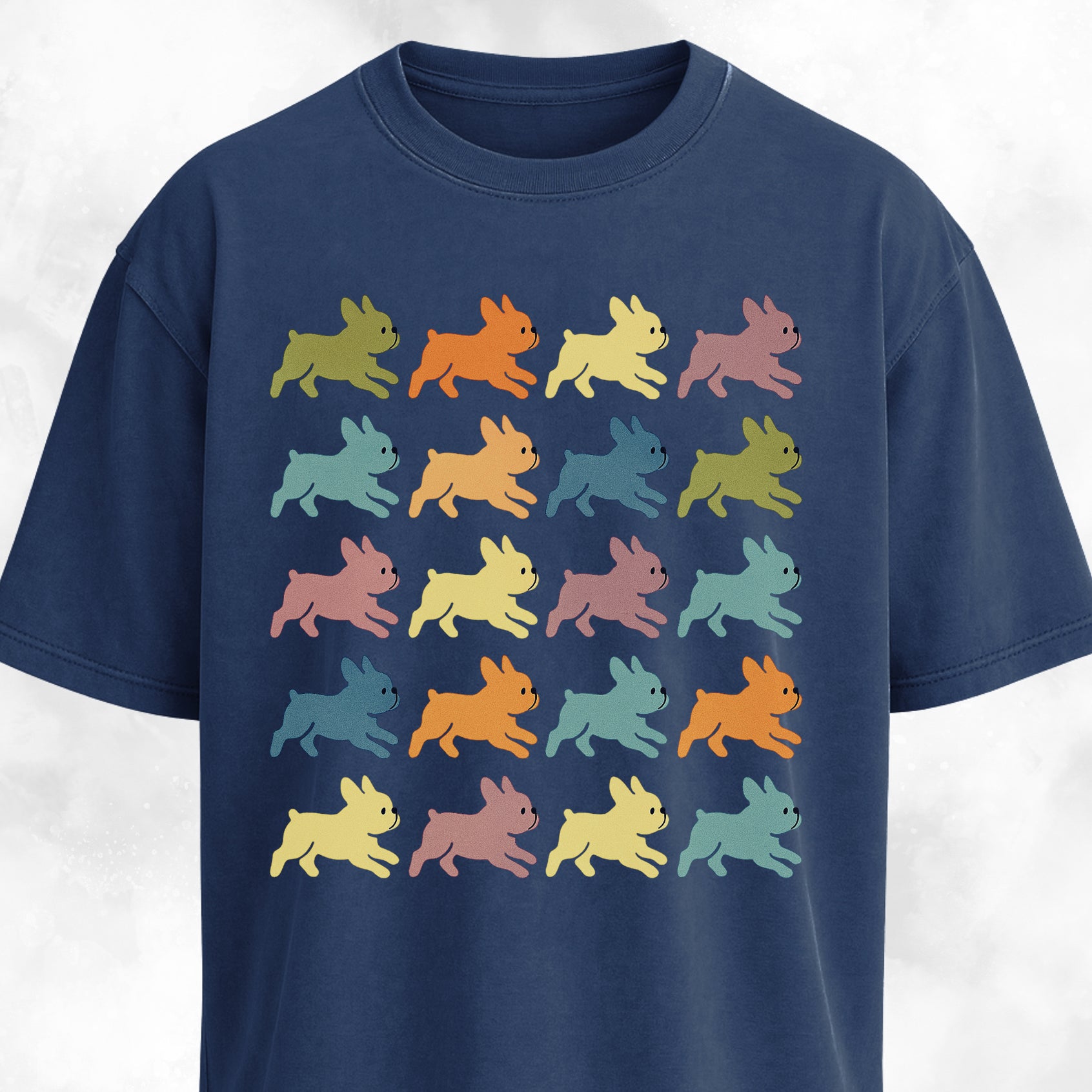 Cute Frenchies Collage Design T-Shirt