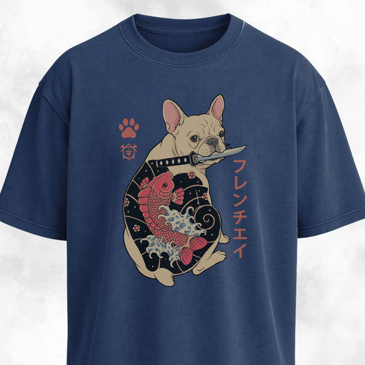 French Bulldog With A Katana T-Shirt