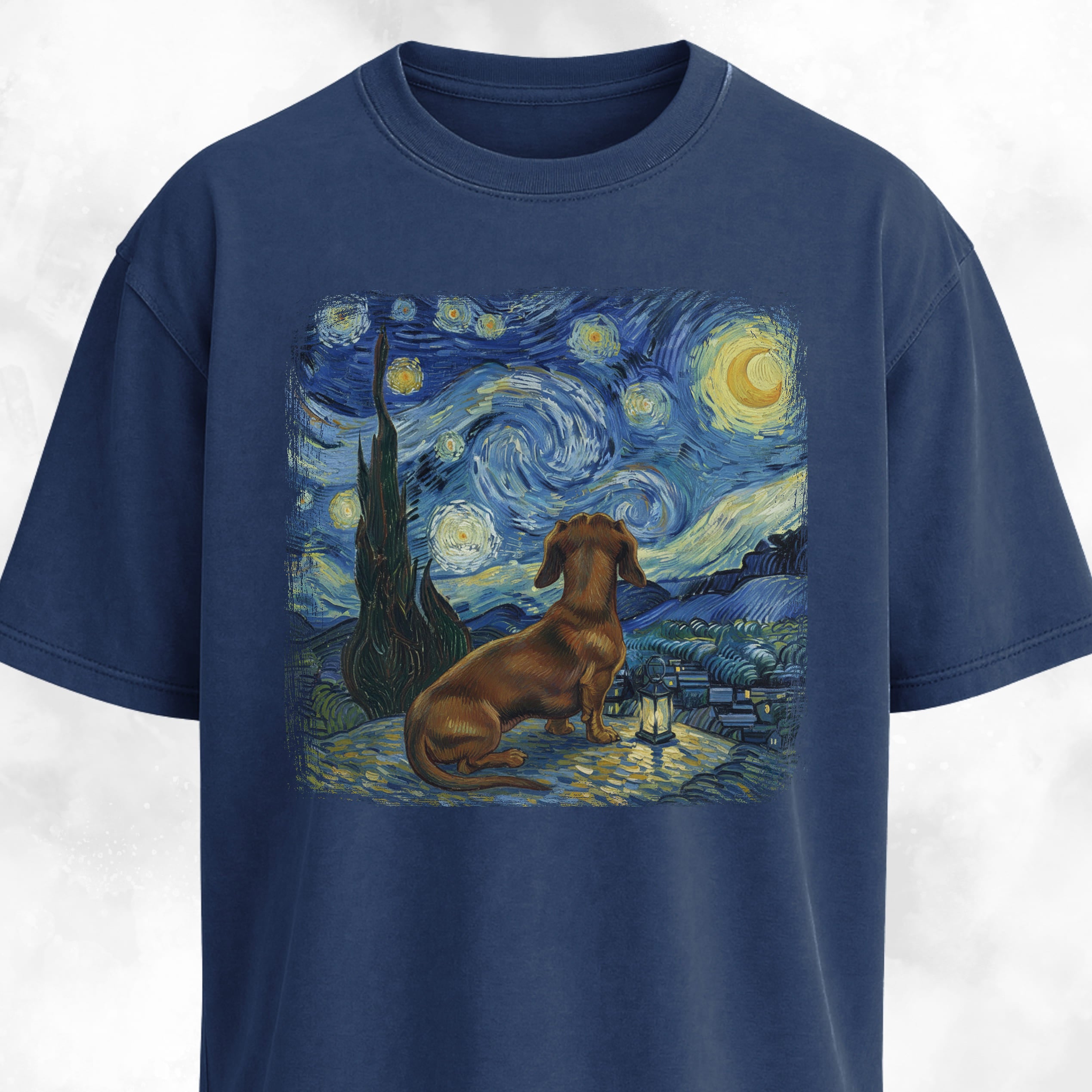 Van Gogh's Starry Night Dachshund Edition T-Shirt