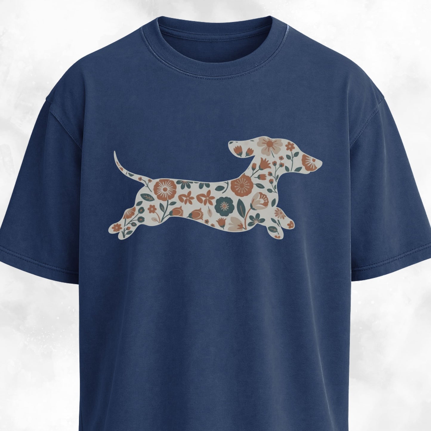 Jumping Floral Doxie T-Shirt