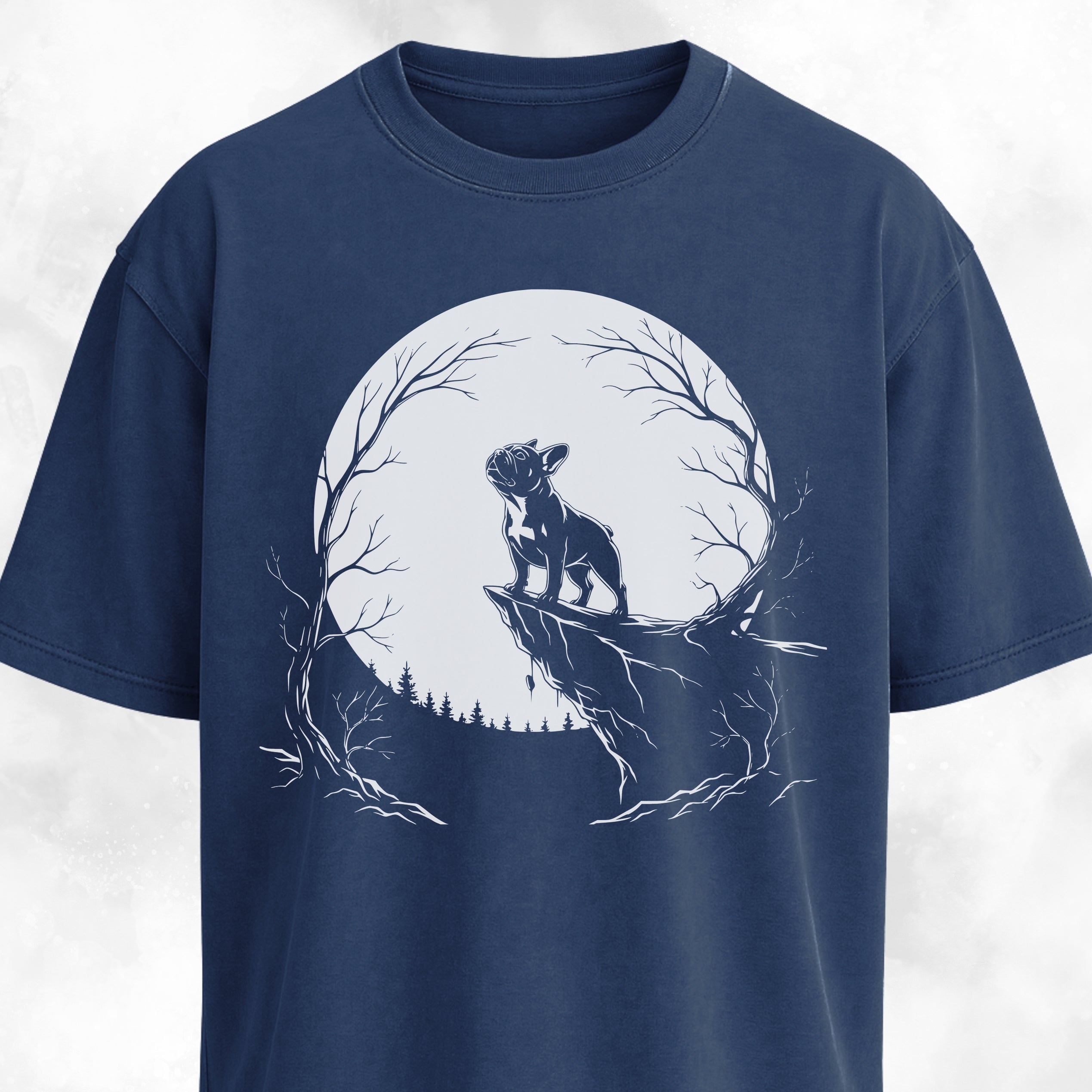 French Bulldog Howling At The Moon T-Shirt
