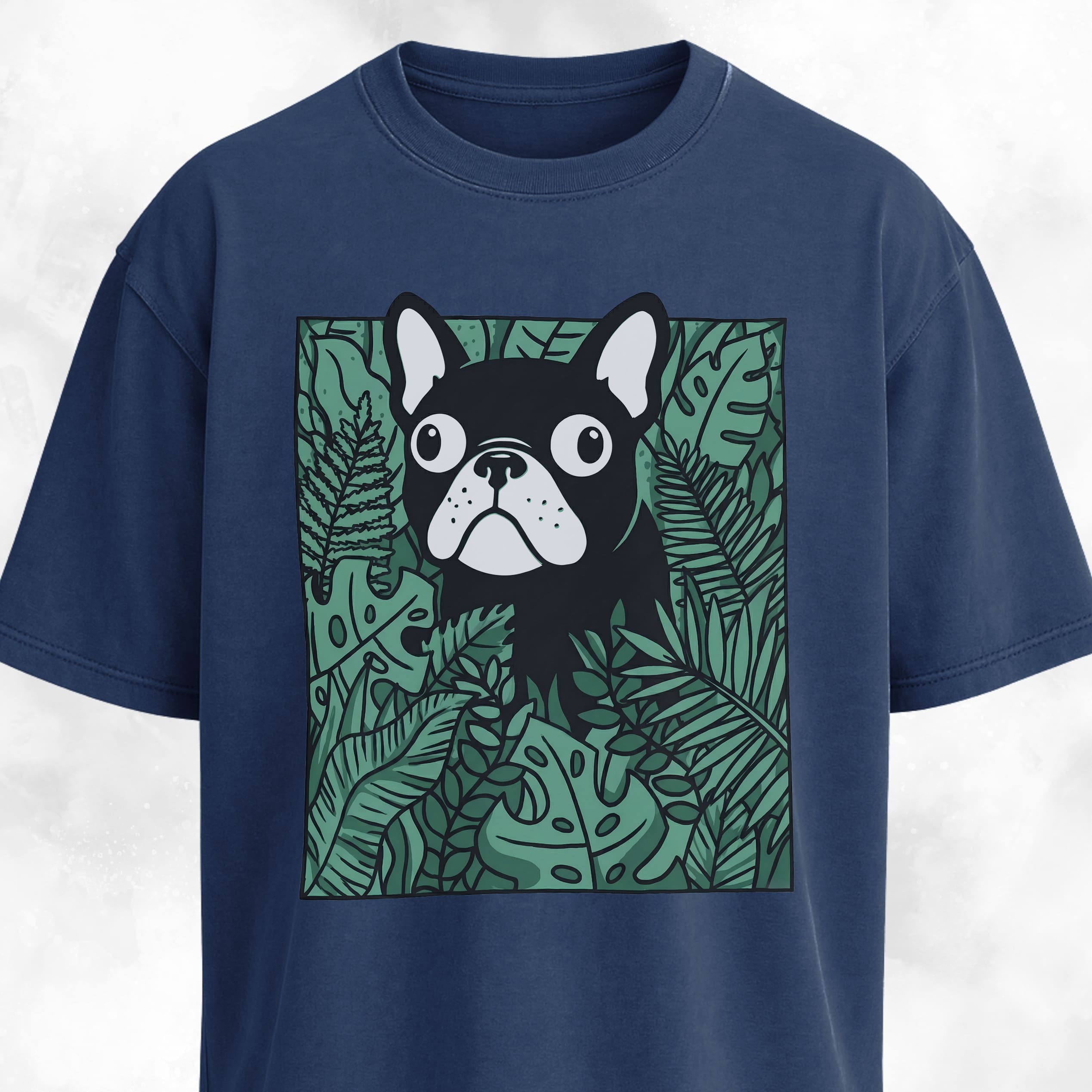 Frenchie In A Green Field T-Shirt
