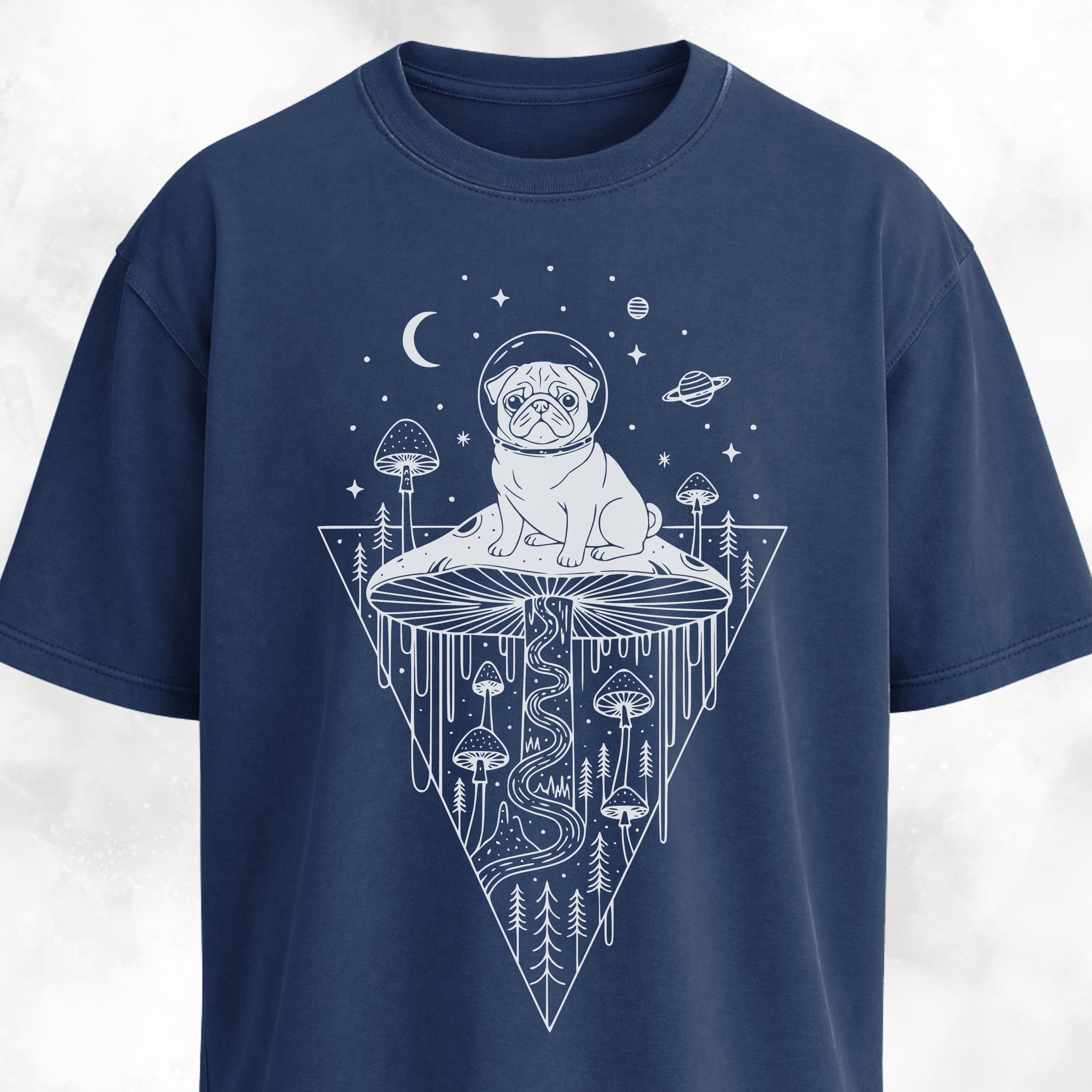 Pug Mushroom Hallucinations T-Shirt
