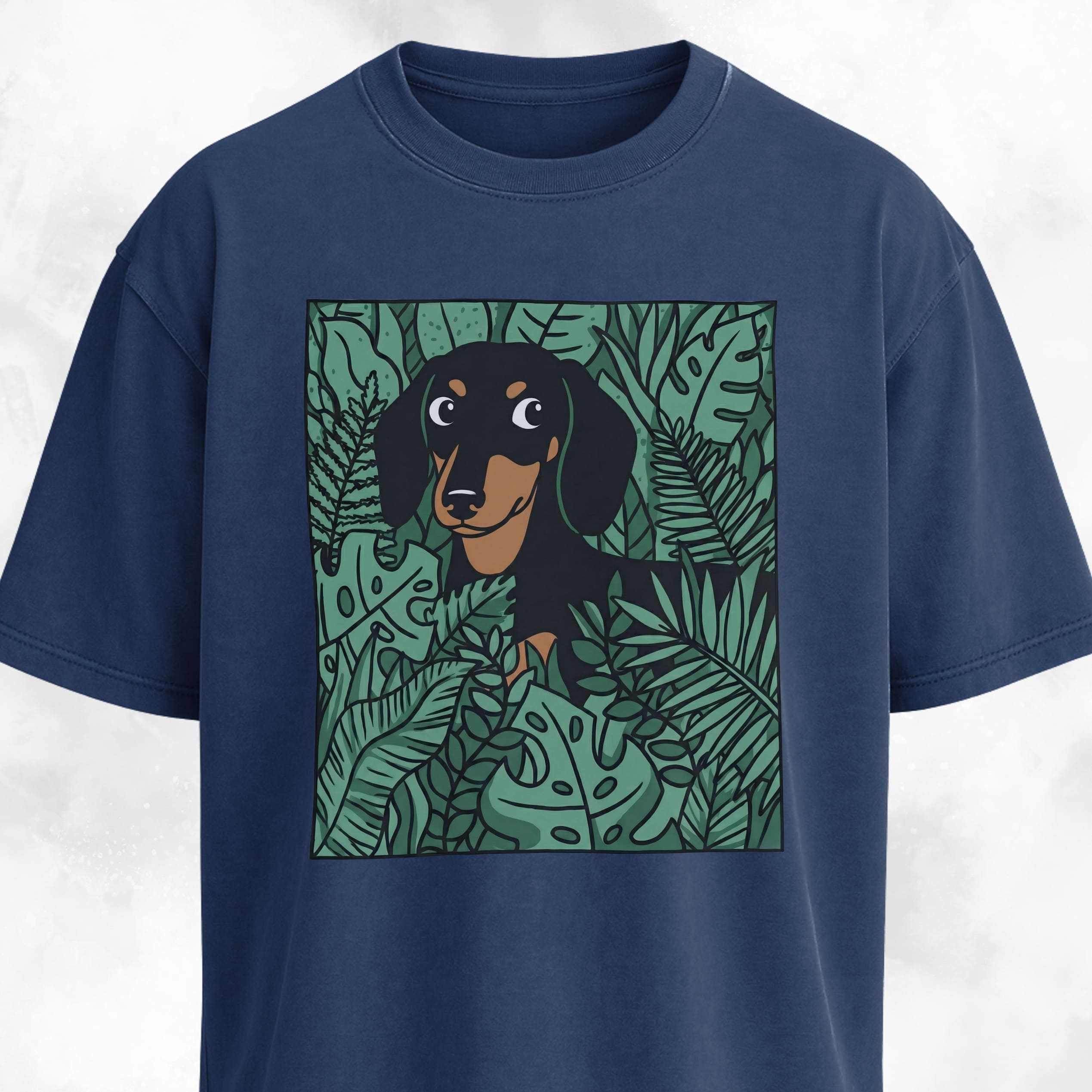 Dachshund In A Green Field T-Shirt