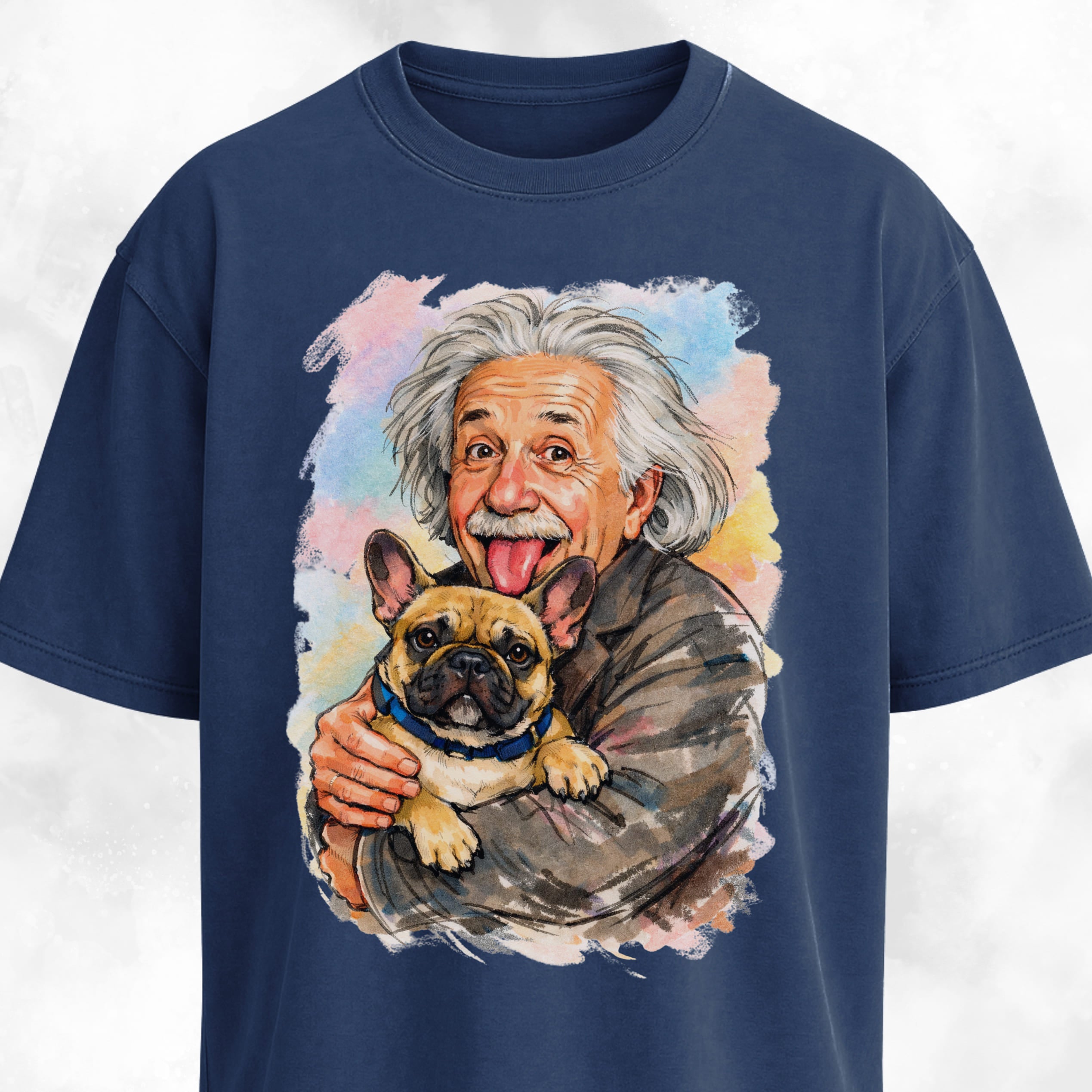 Einstein With French Bulldog T-Shirt