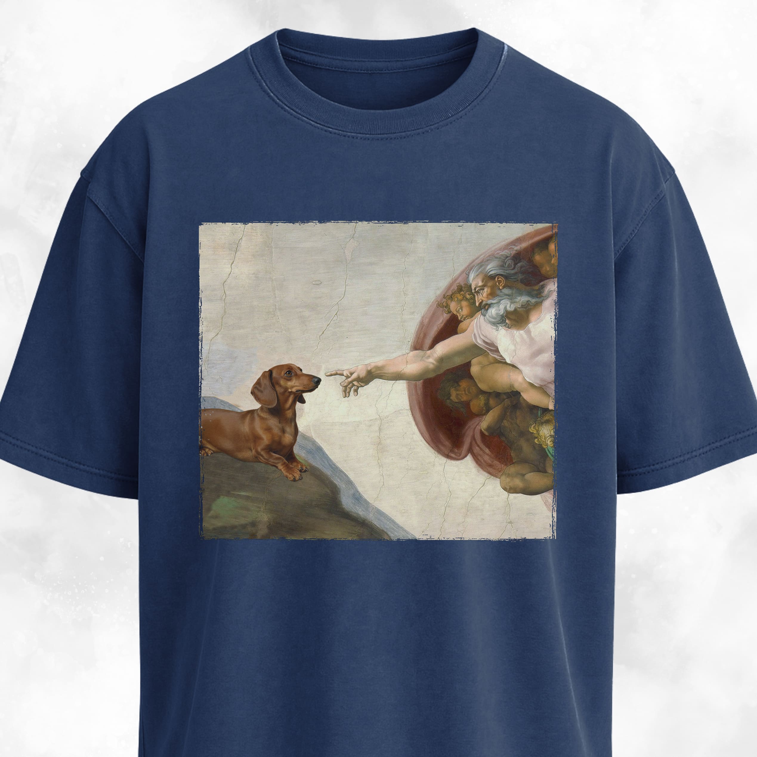 The Creation Of Adam Dachshund Edition T-Shirt