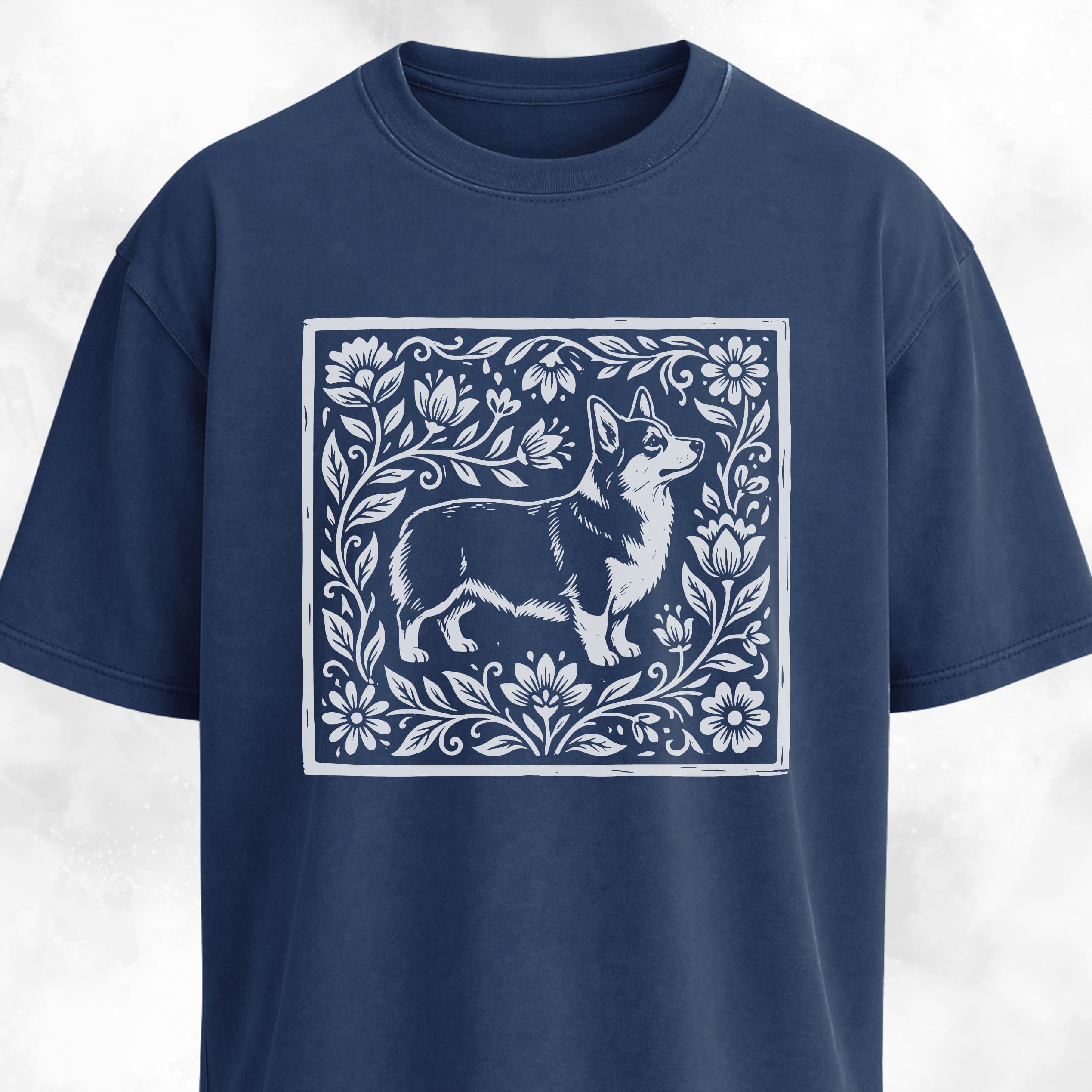 Floral Corgi T-Shirt