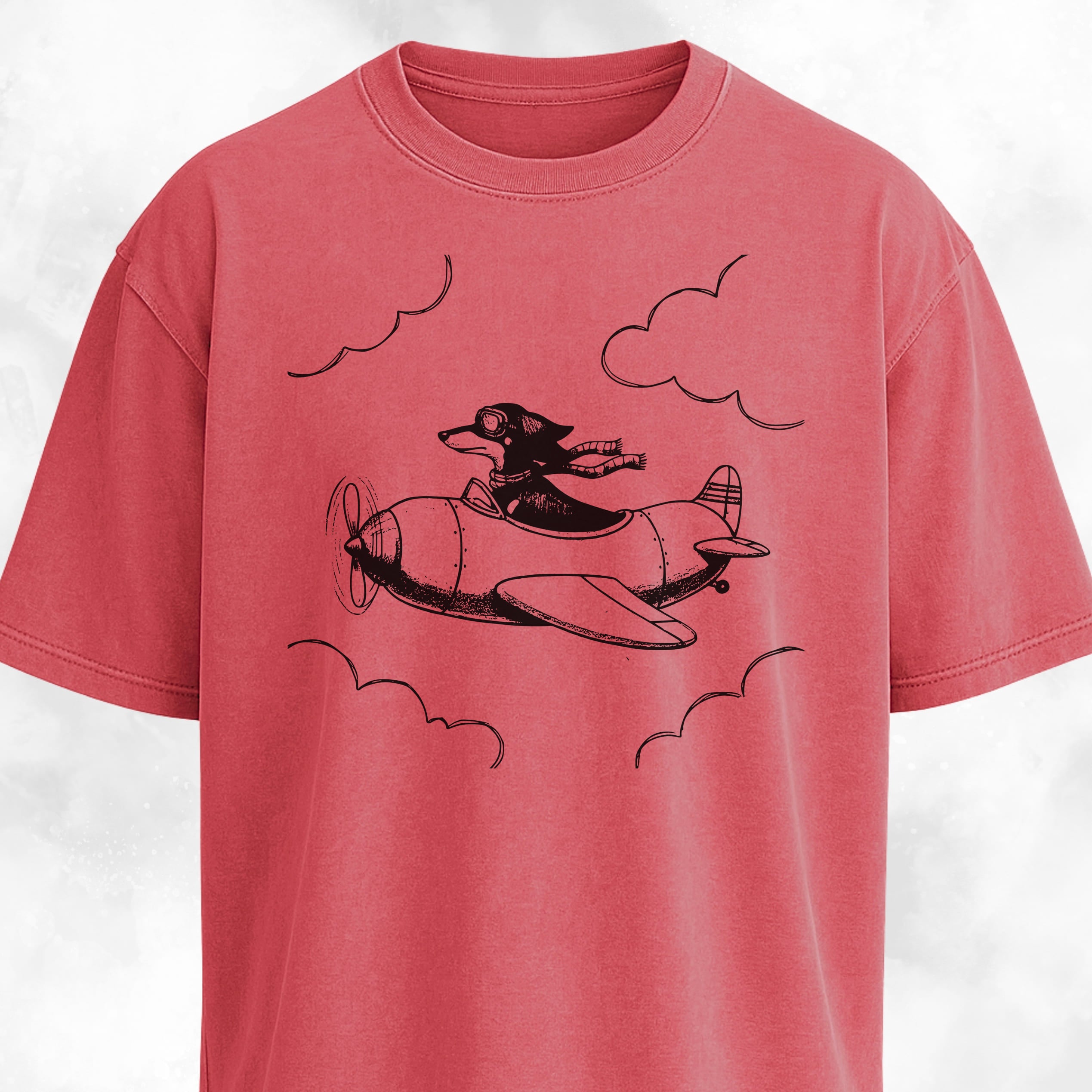Doxie Aviator On Sausage Plane T-Shirt