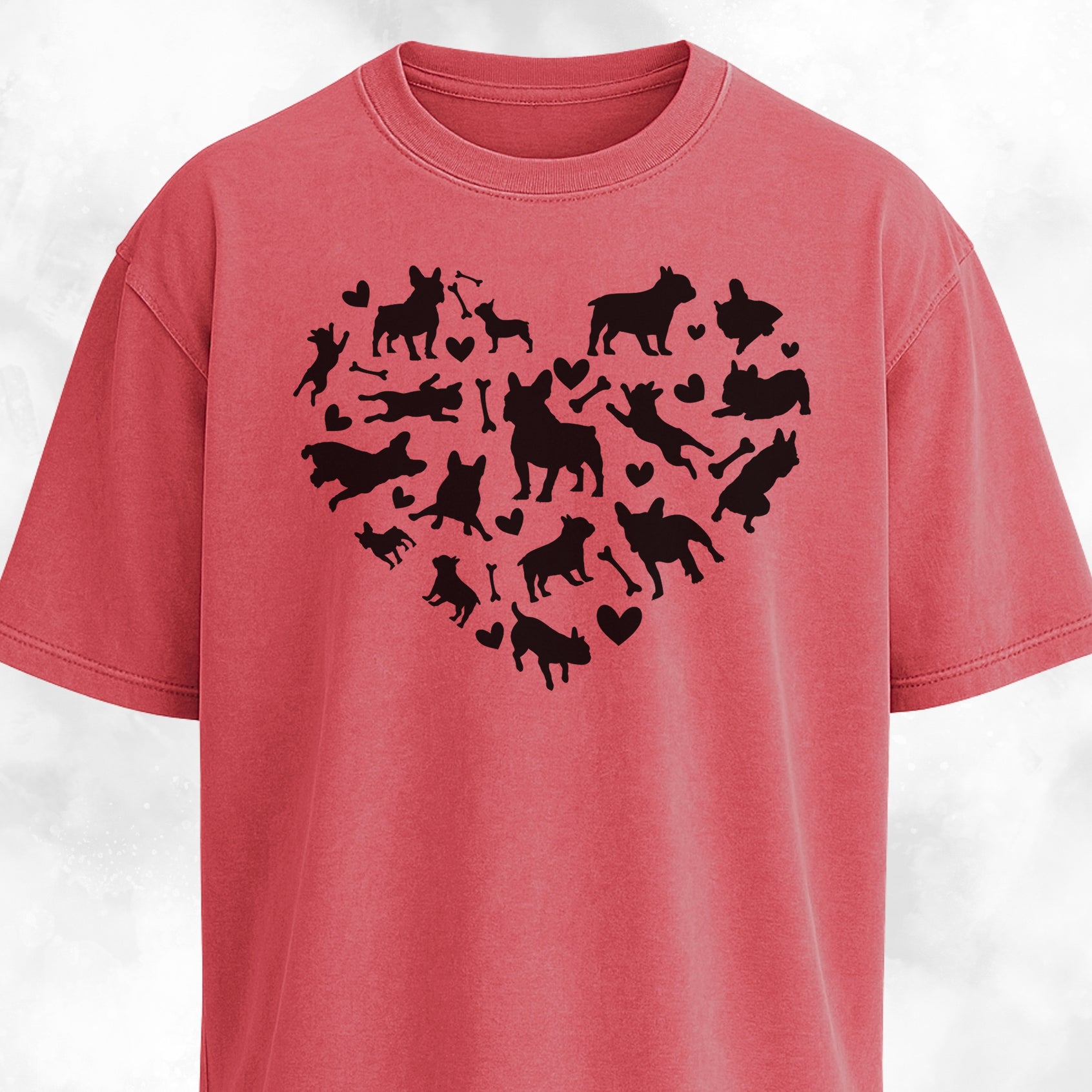 Frenchies Heart Mosaic T-Shirt