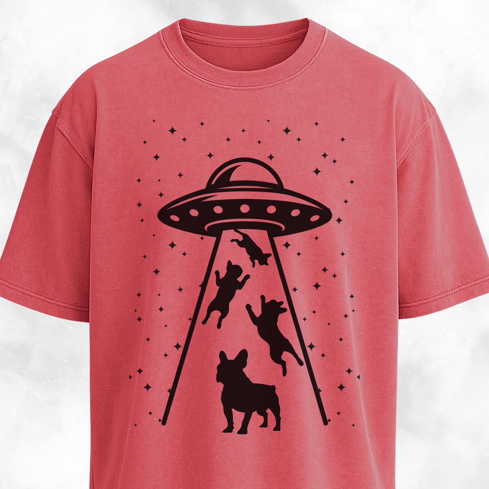 French Bulldog UFO Abduction T-Shirt