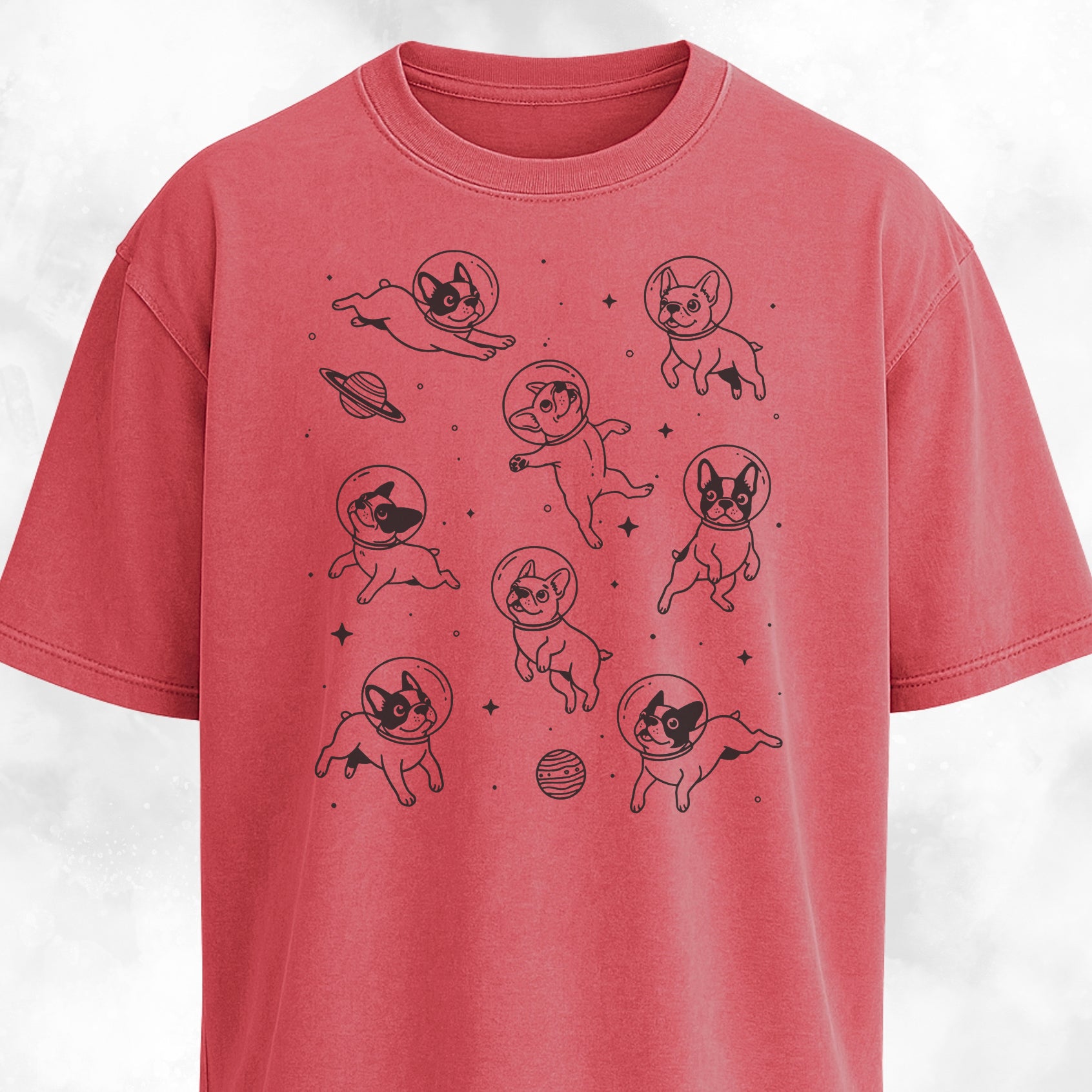 French Bulldogs In Outer Space T-Shirt