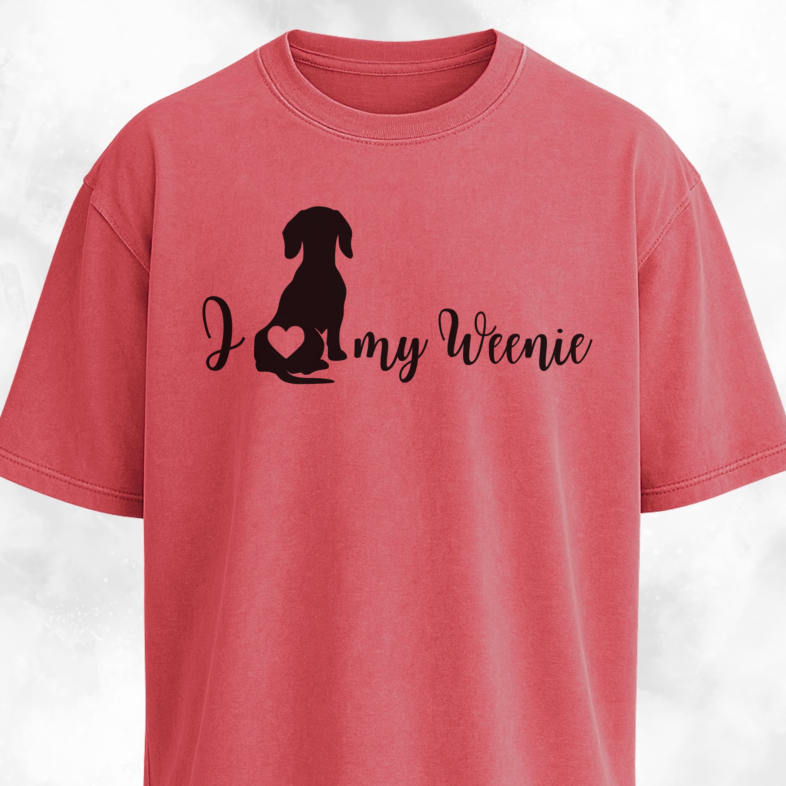 I Love My Weenie Butt Heart T-Shirt