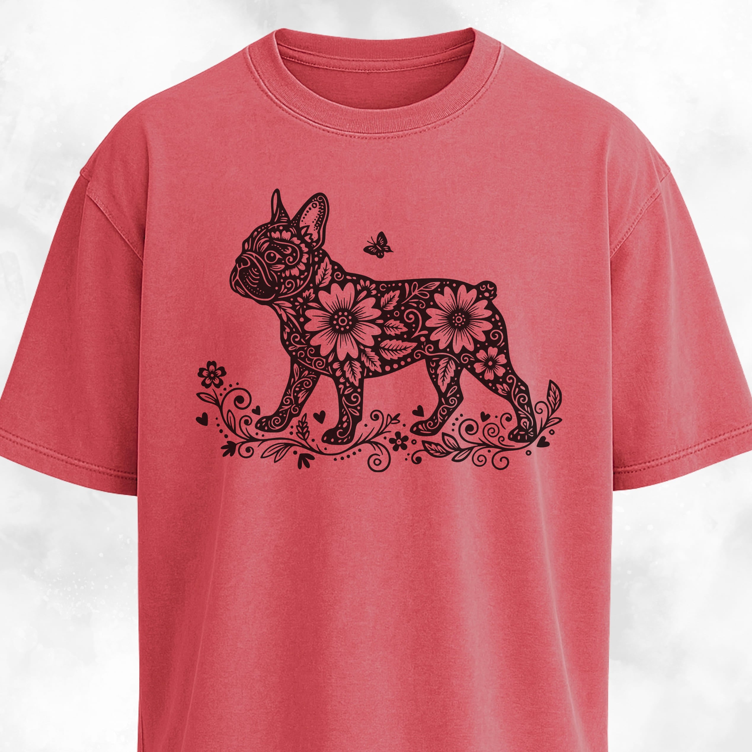 Floral Frenchie T-Shirt