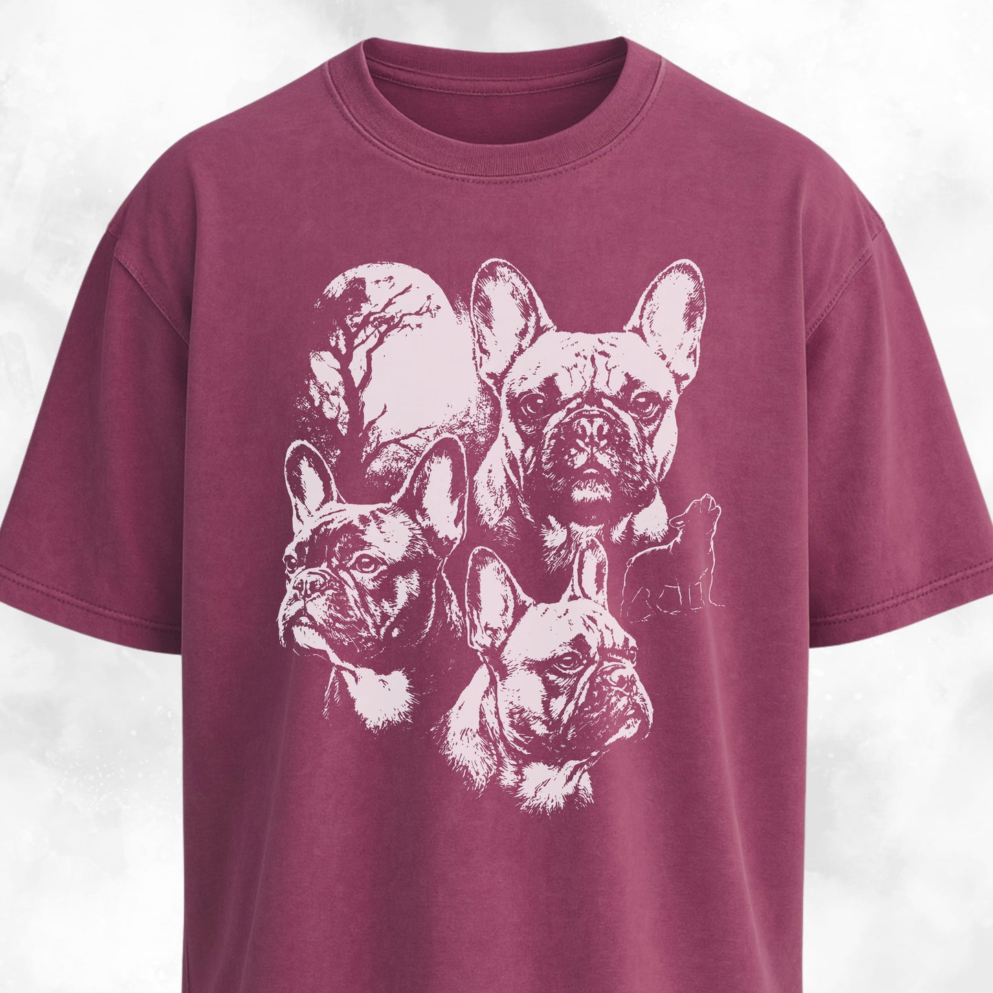 Frenchies Moon Collage T-Shirt
