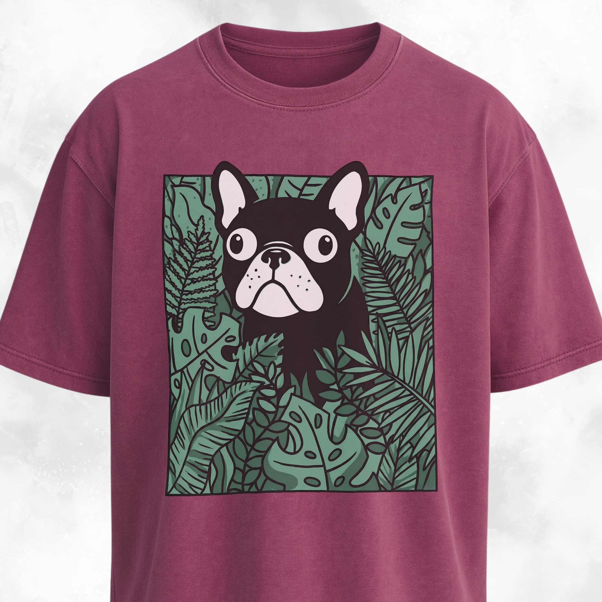 Frenchie In A Green Field T-Shirt