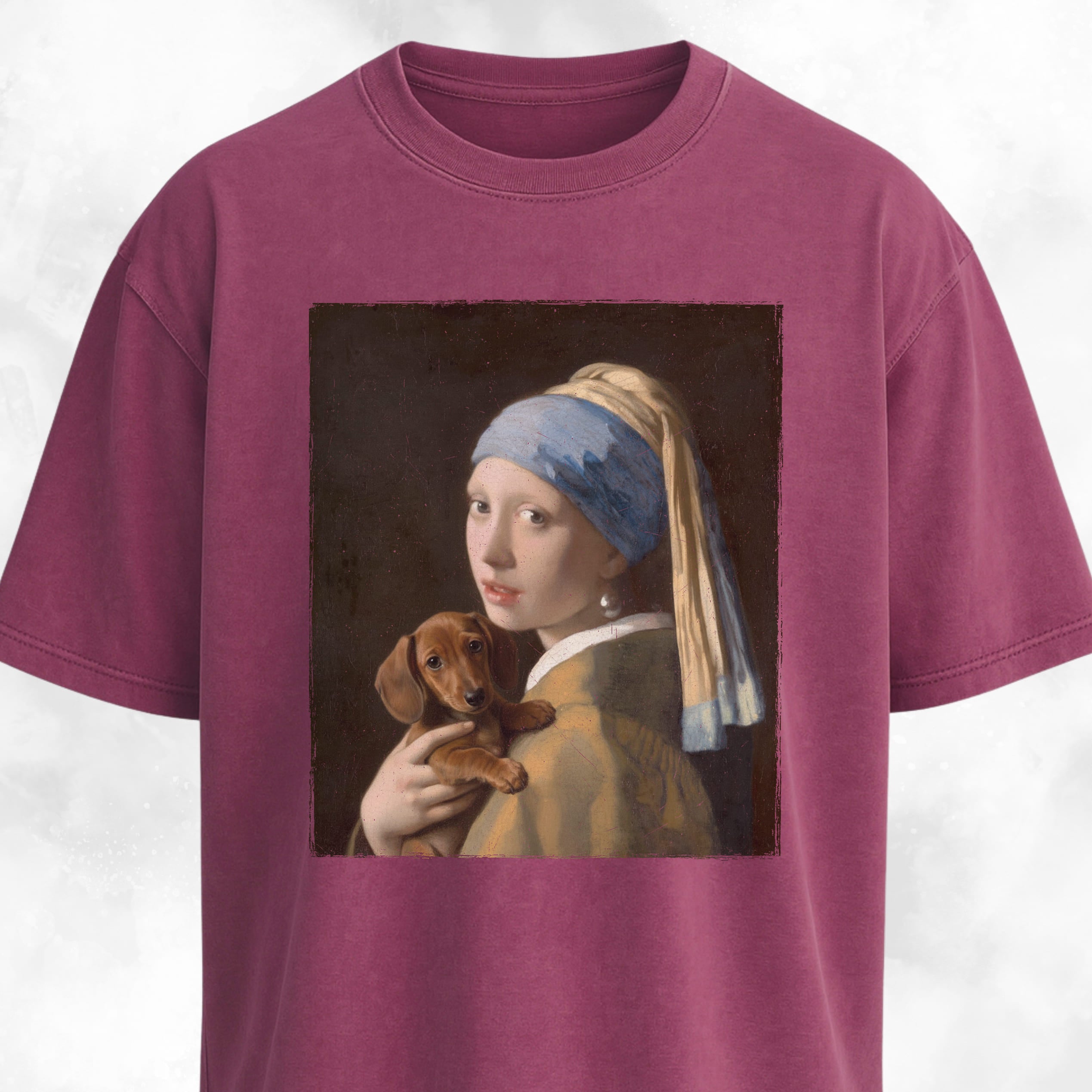 Girl With A Pearl Earring Dachshund Edition T-Shirt