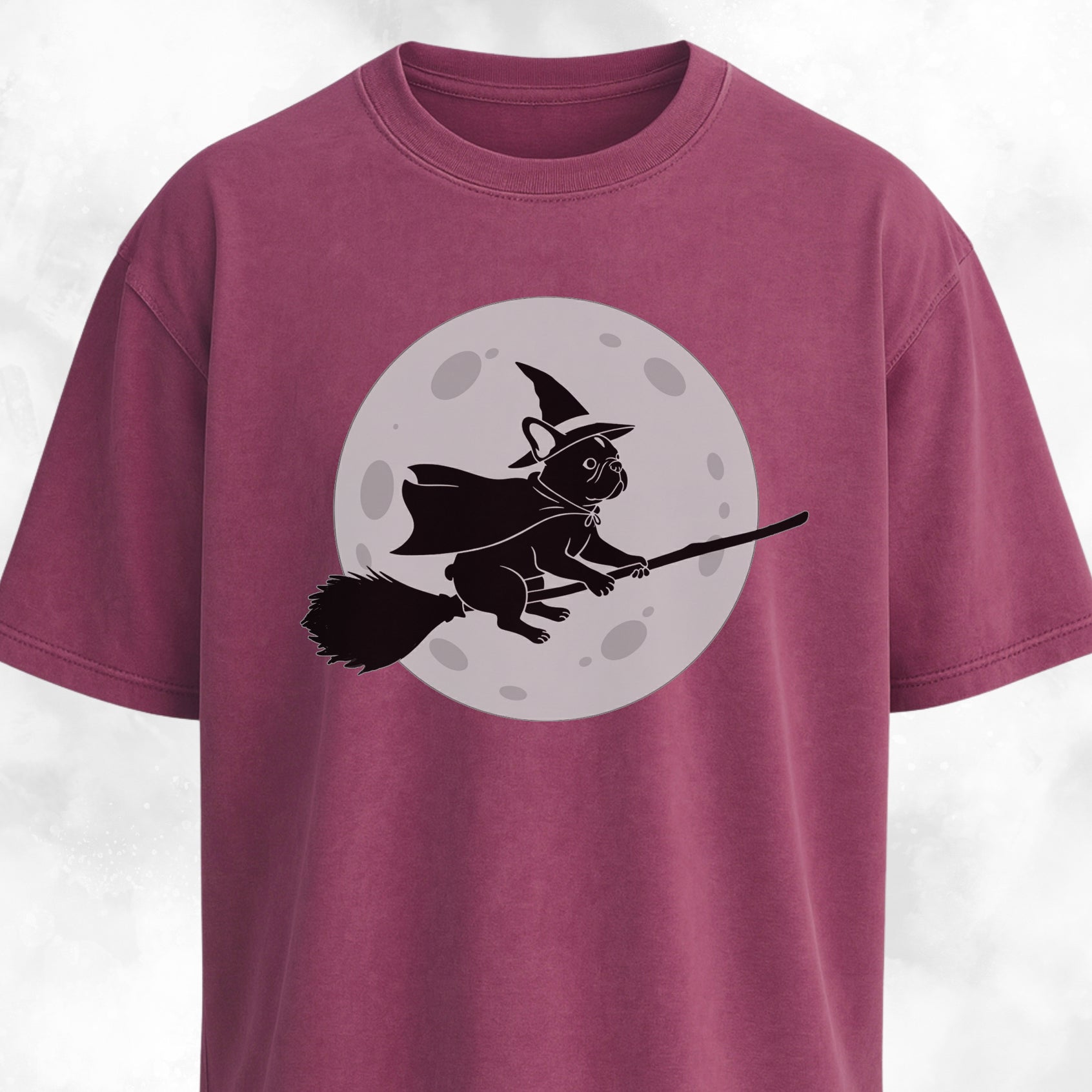 Flying French Bulldog On A Full Moon T-Shirt