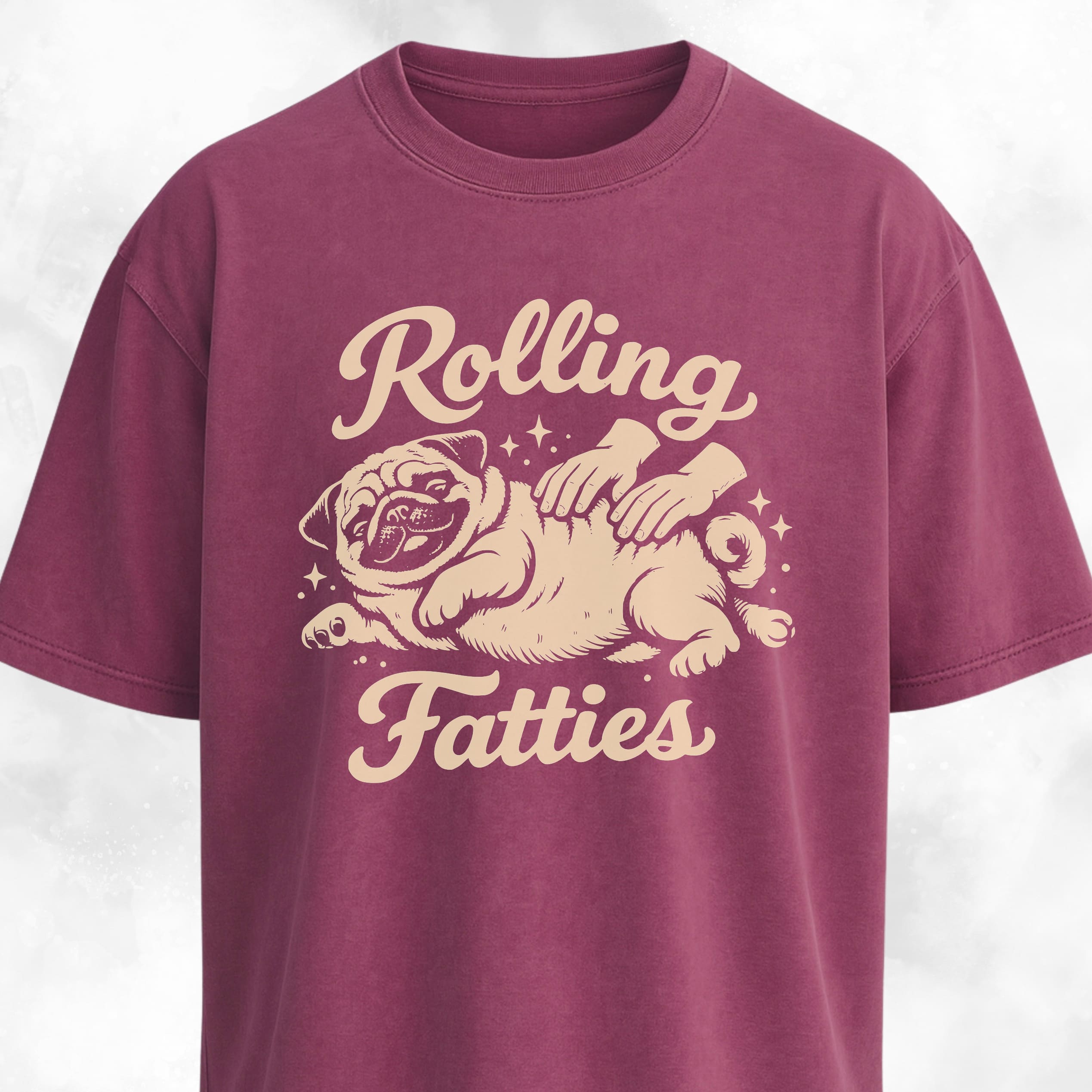 Rolling Fatties Pug T-Shirt