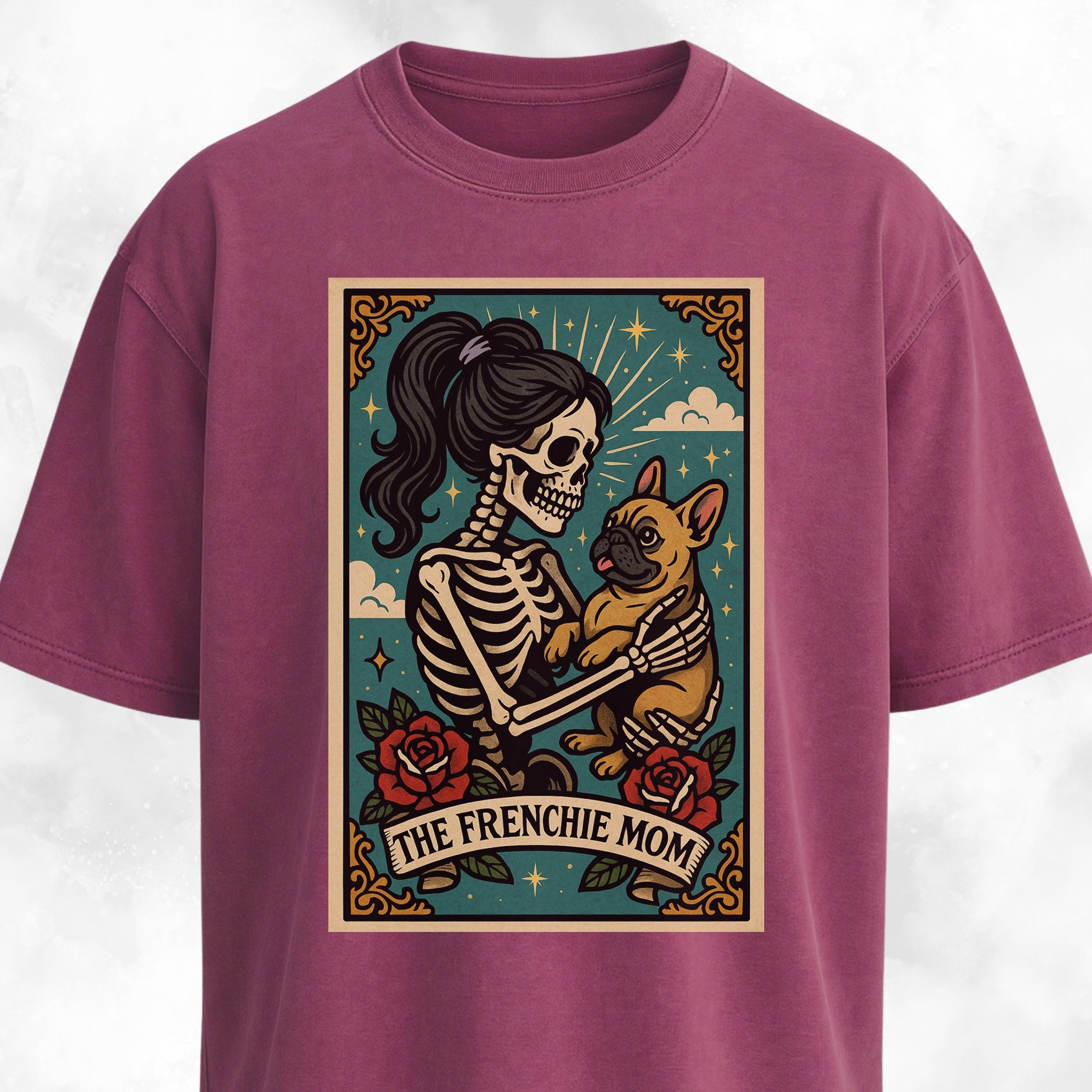 Frenchie Mom Tarot Card T-Shirt