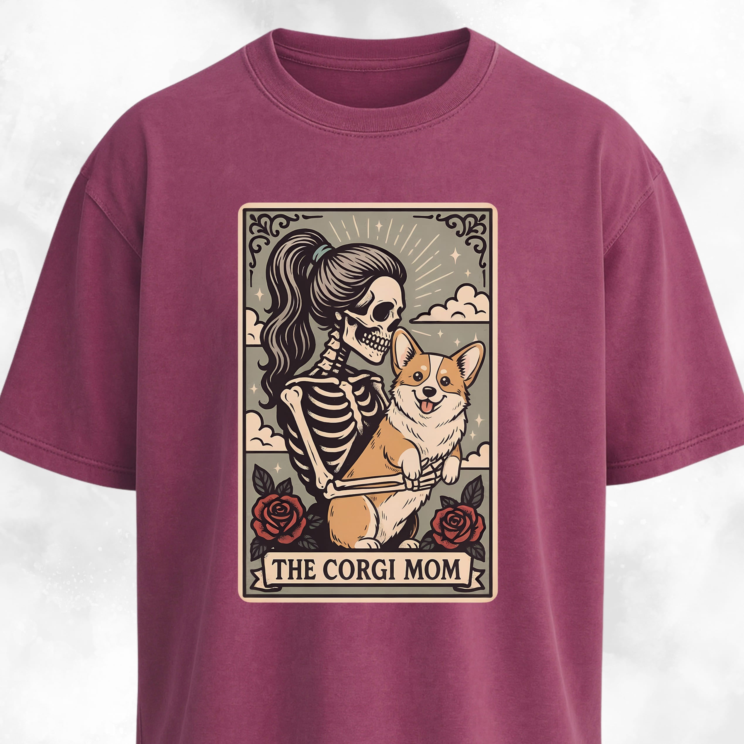 Corgi Mom Tarot Card T-Shirt
