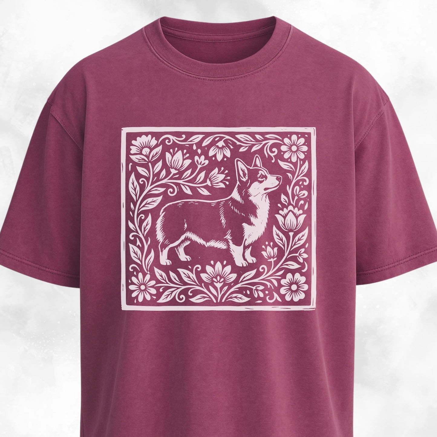 Floral Corgi T-Shirt