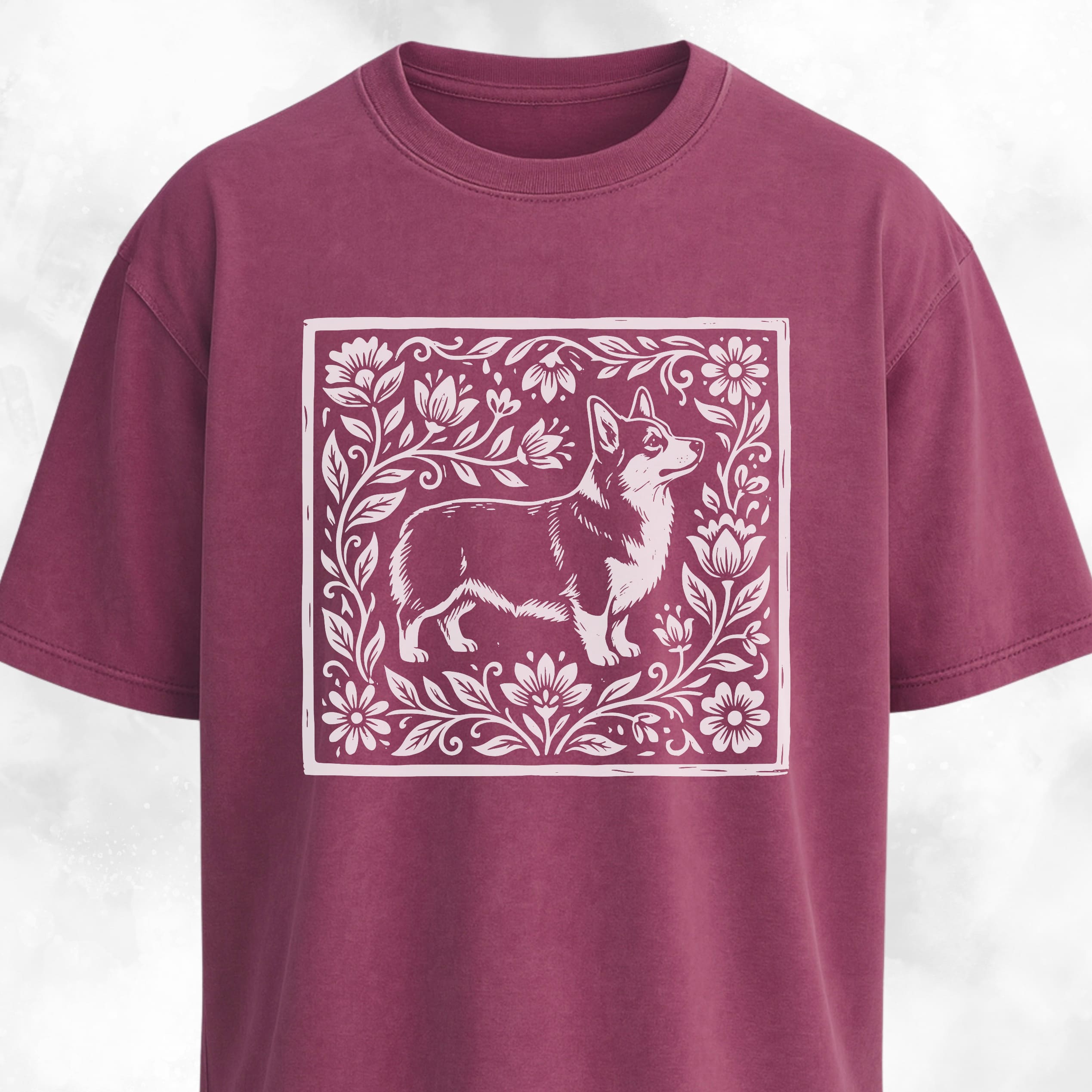 Floral Corgi T-Shirt