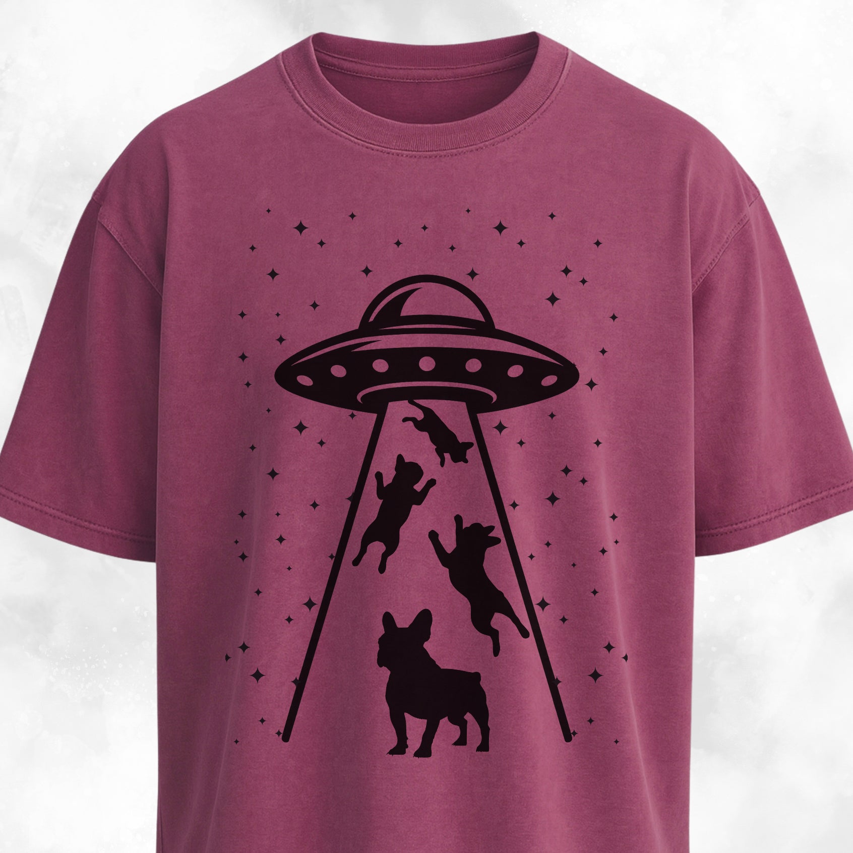 French Bulldog UFO Abduction T-Shirt