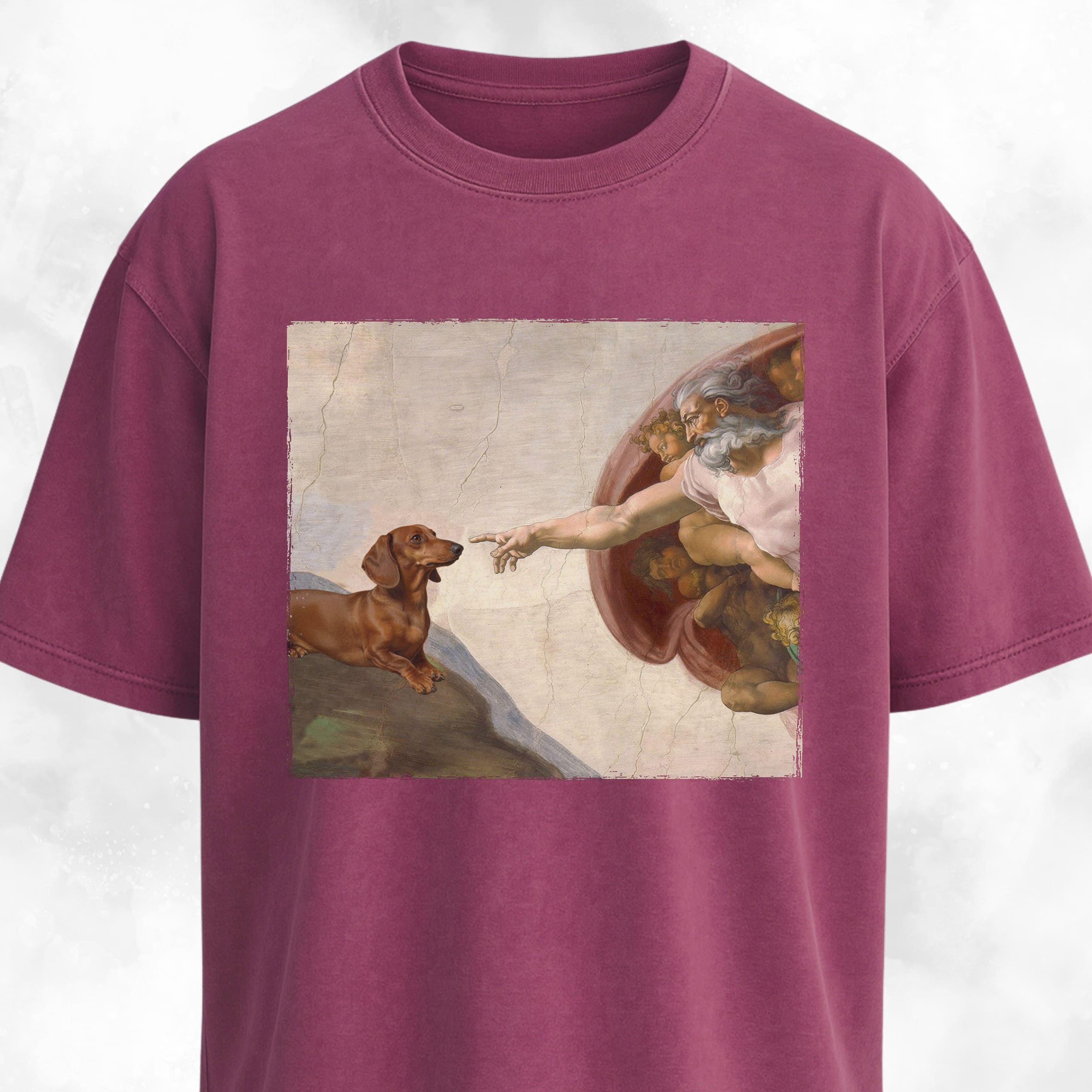 The Creation Of Adam Dachshund Edition T-Shirt