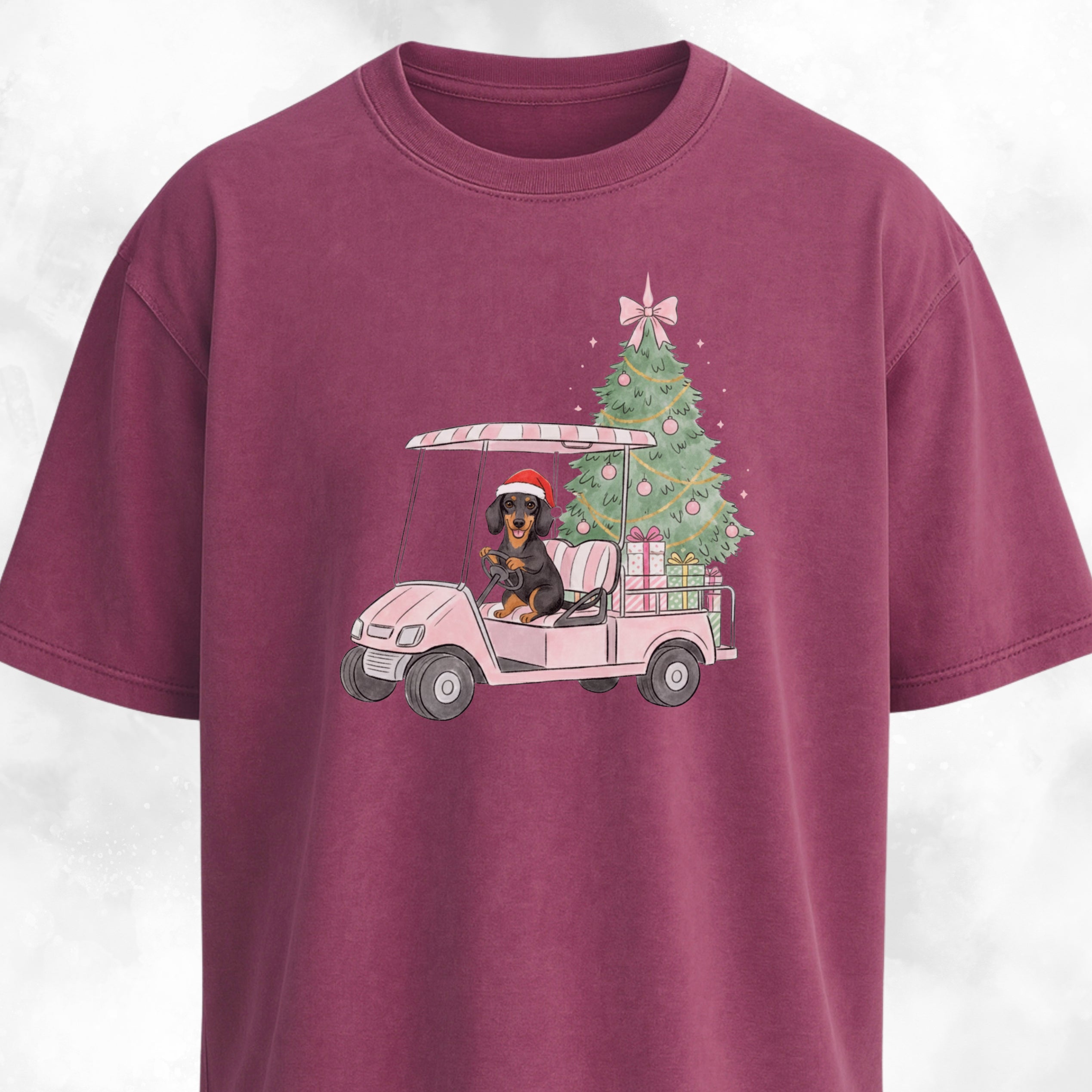 Doxie Driving With Christmas Presents T-Shirt