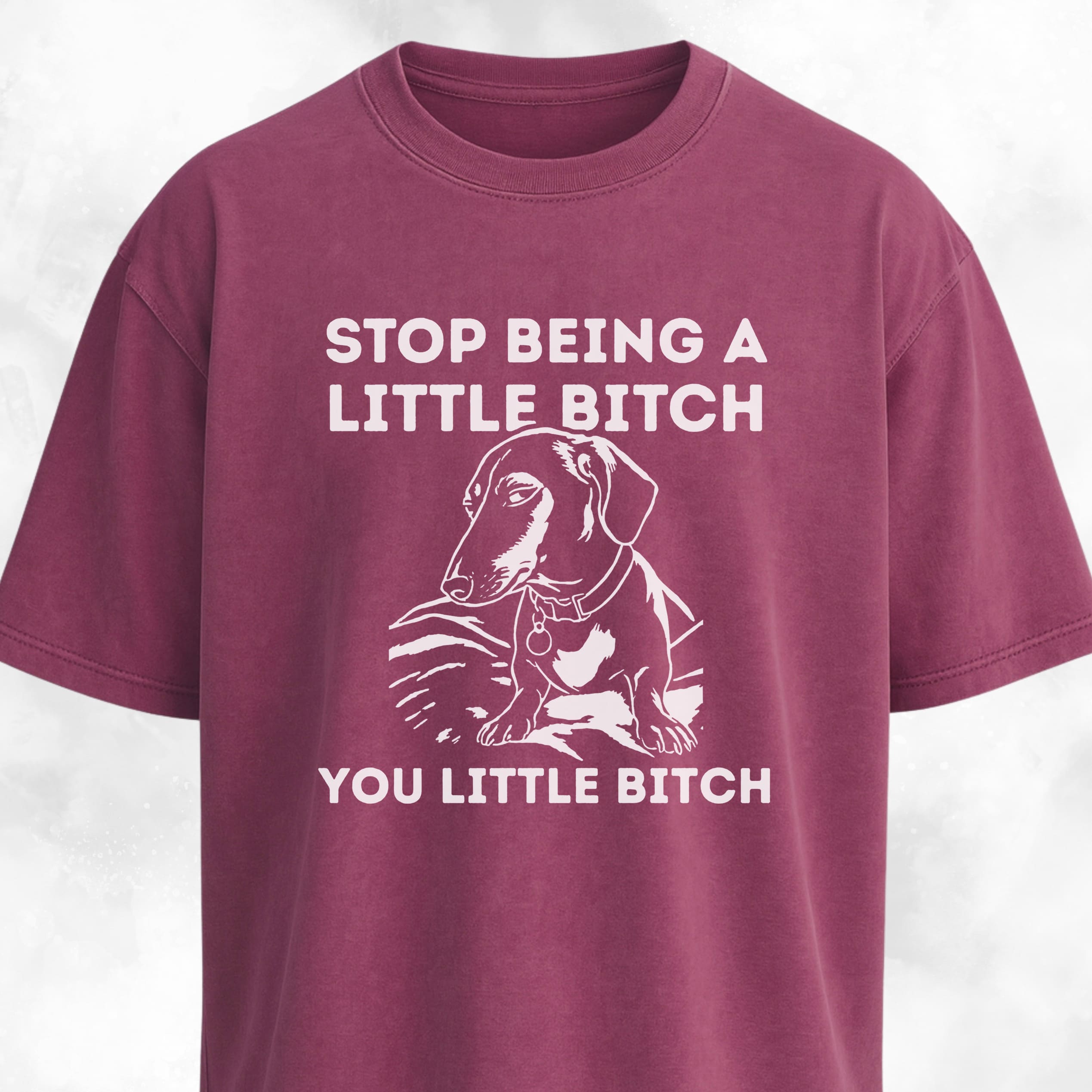 Stop Being A Little Bitch Dachshund Edition T-Shirt