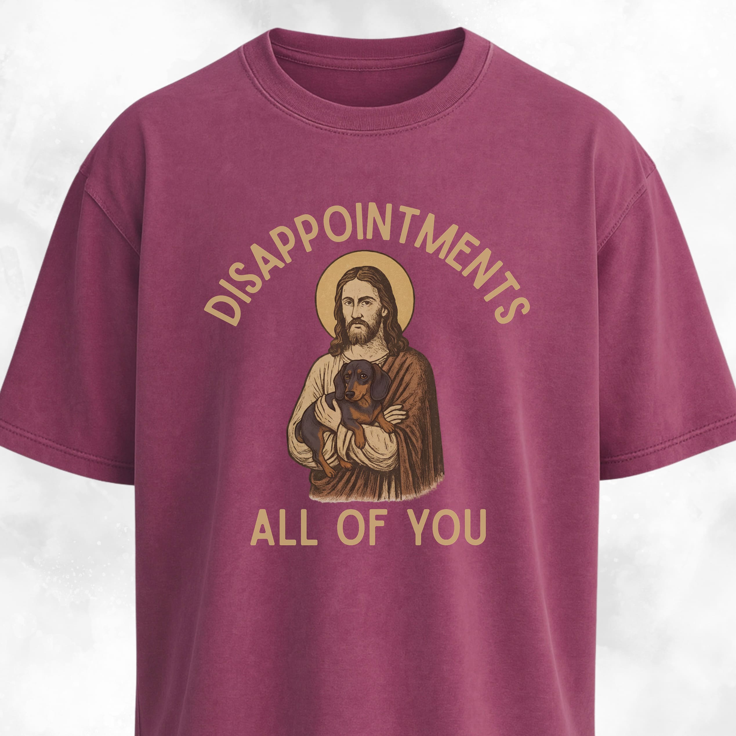 Disappointed Jesus Dachshund Edition T-Shirt