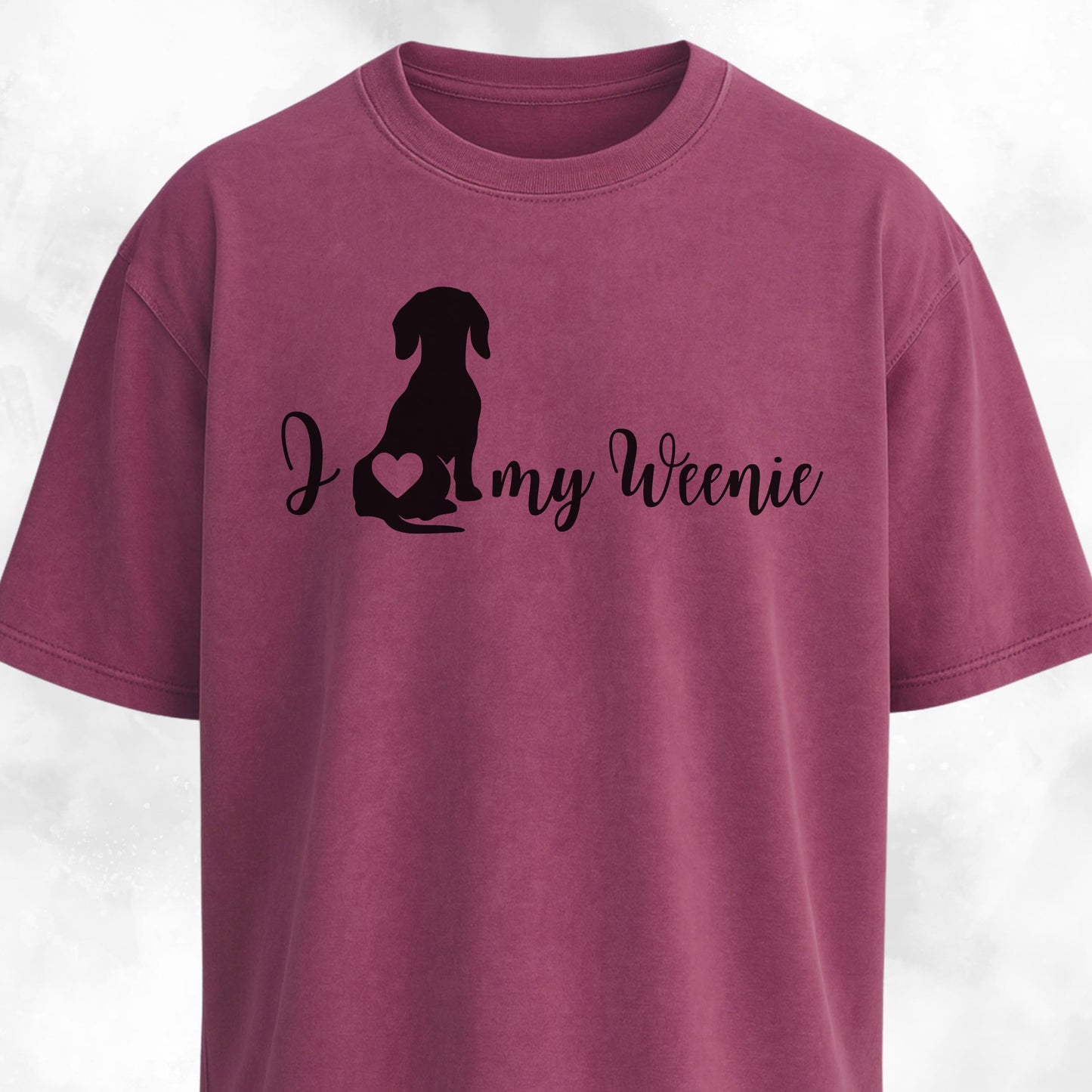 I Love My Weenie Butt Heart T-Shirt
