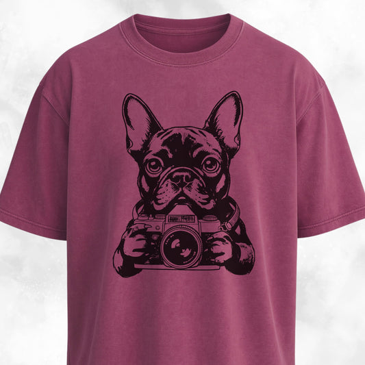 Tourist Frenchie With A Camera T-Shirt