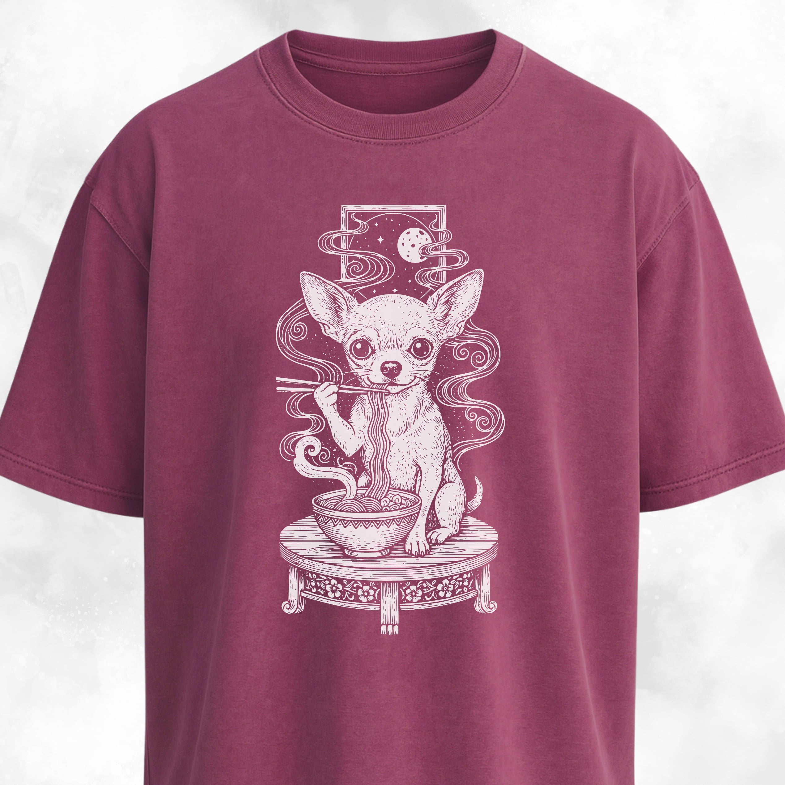 Chihuahua Eating Ramen T-Shirt