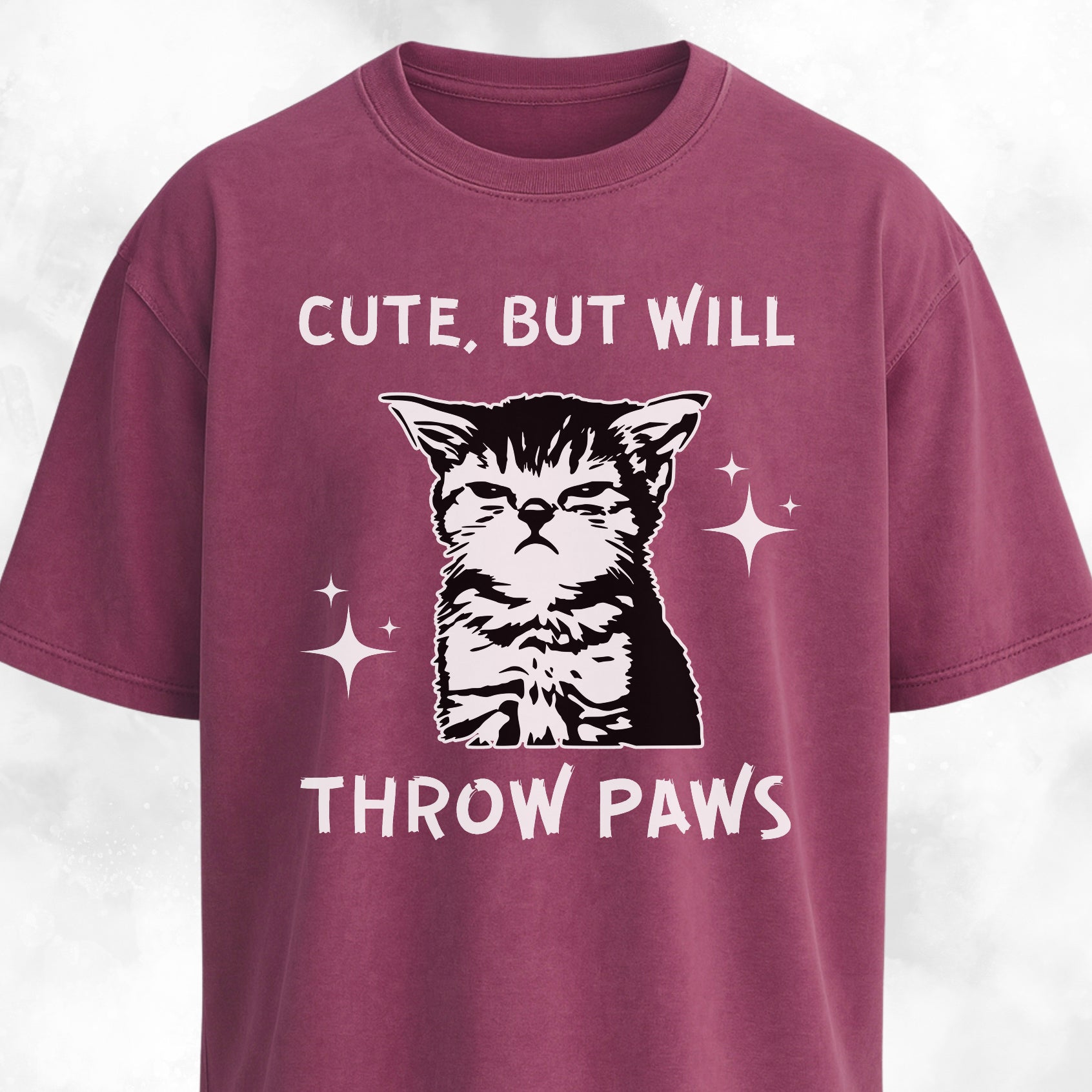 Cute But Will Throw Paws Badass Kitty T-Shirt