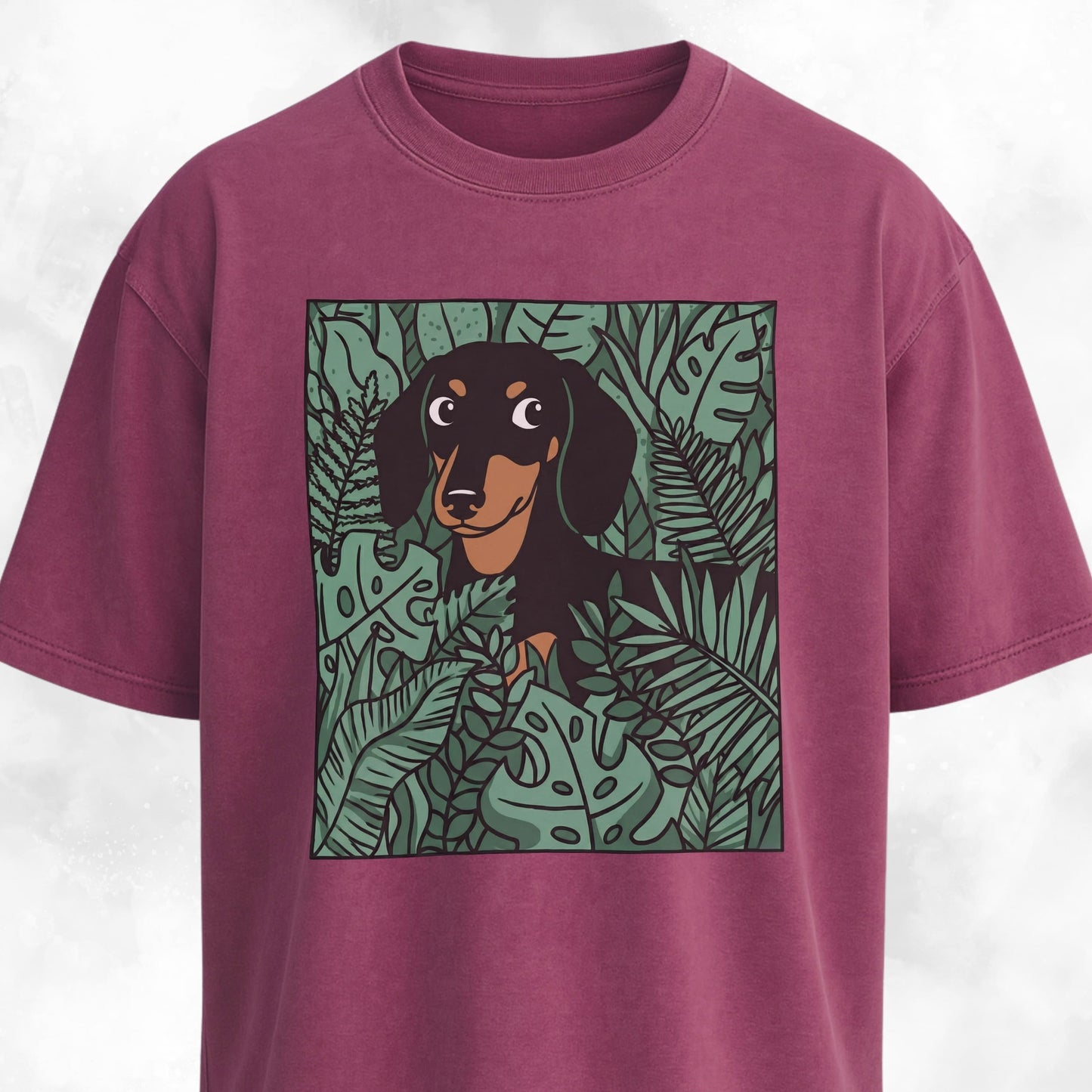 Dachshund In A Green Field T-Shirt