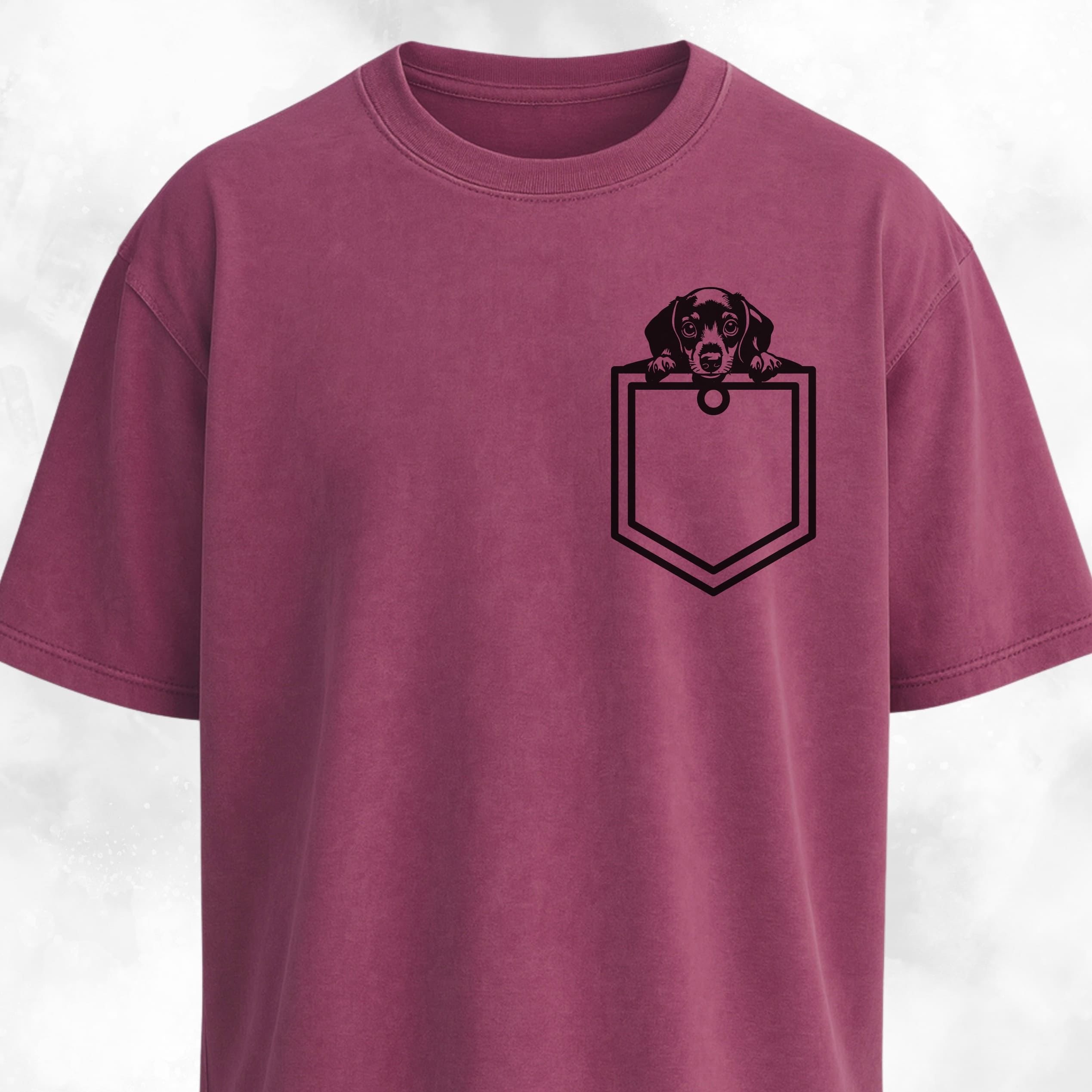 Doxie Pup Pocket Design T-Shirt