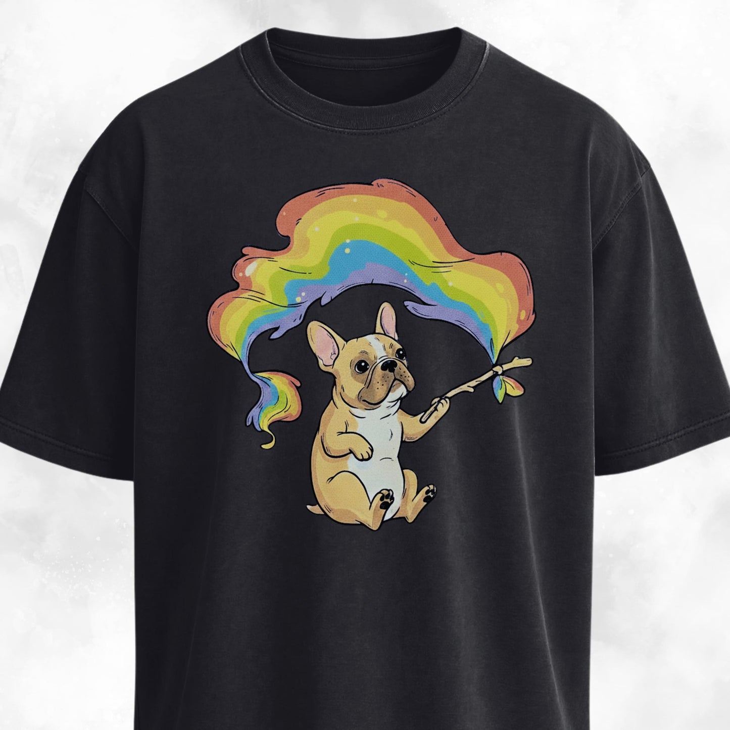 Rainbow Flag French Bulldog T-Shirt