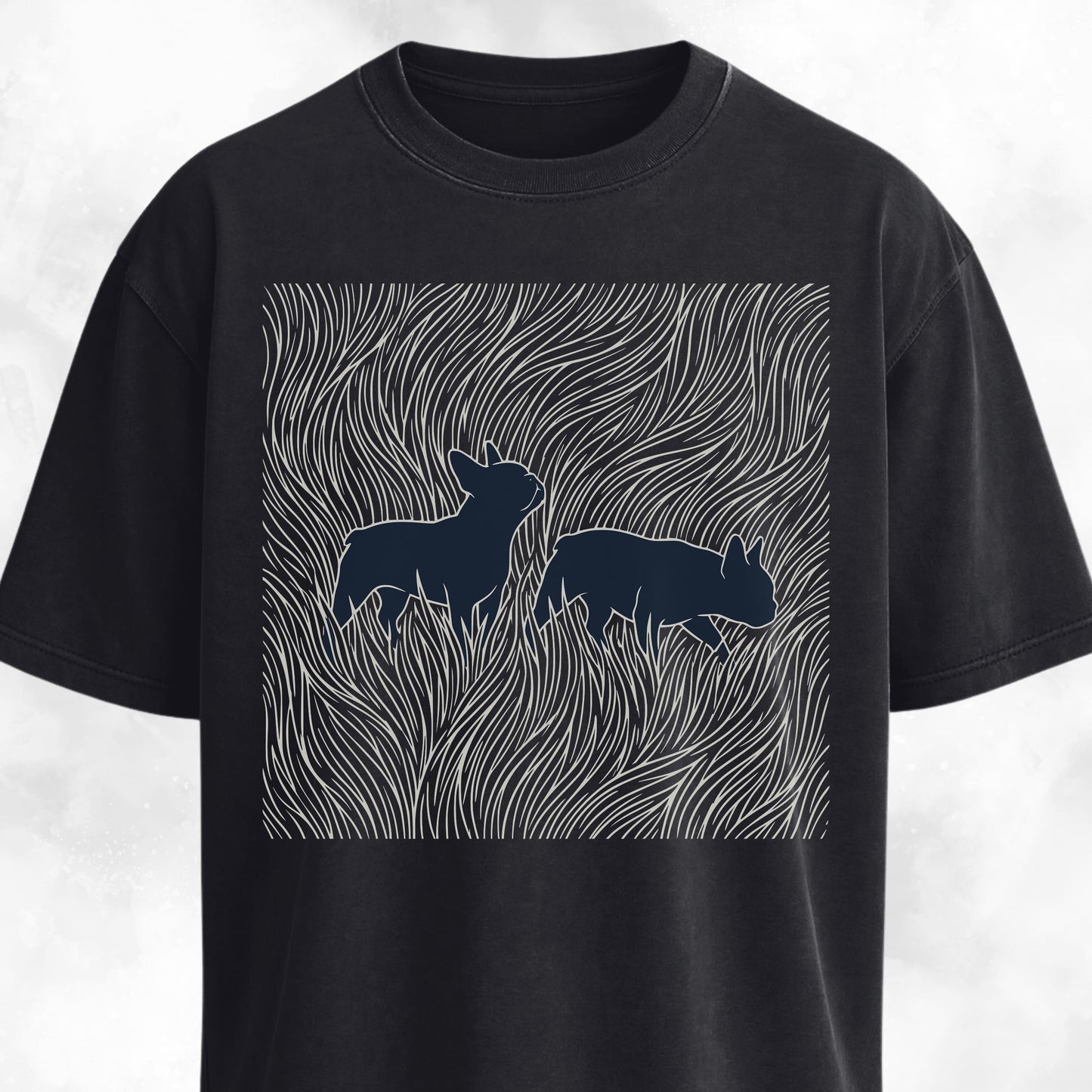 Frenchies In A Grass Field T-Shirt