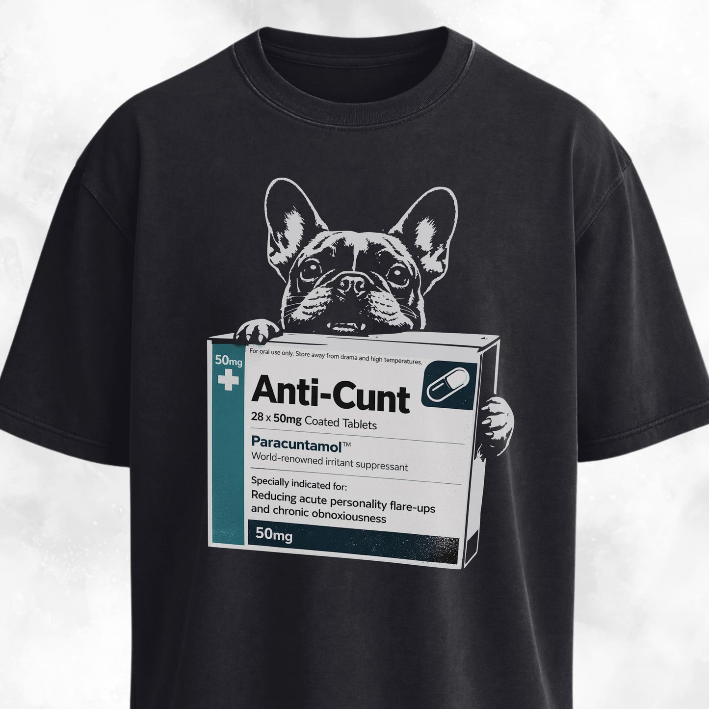 Funny Fake Pharma Frenchie T-Shirt