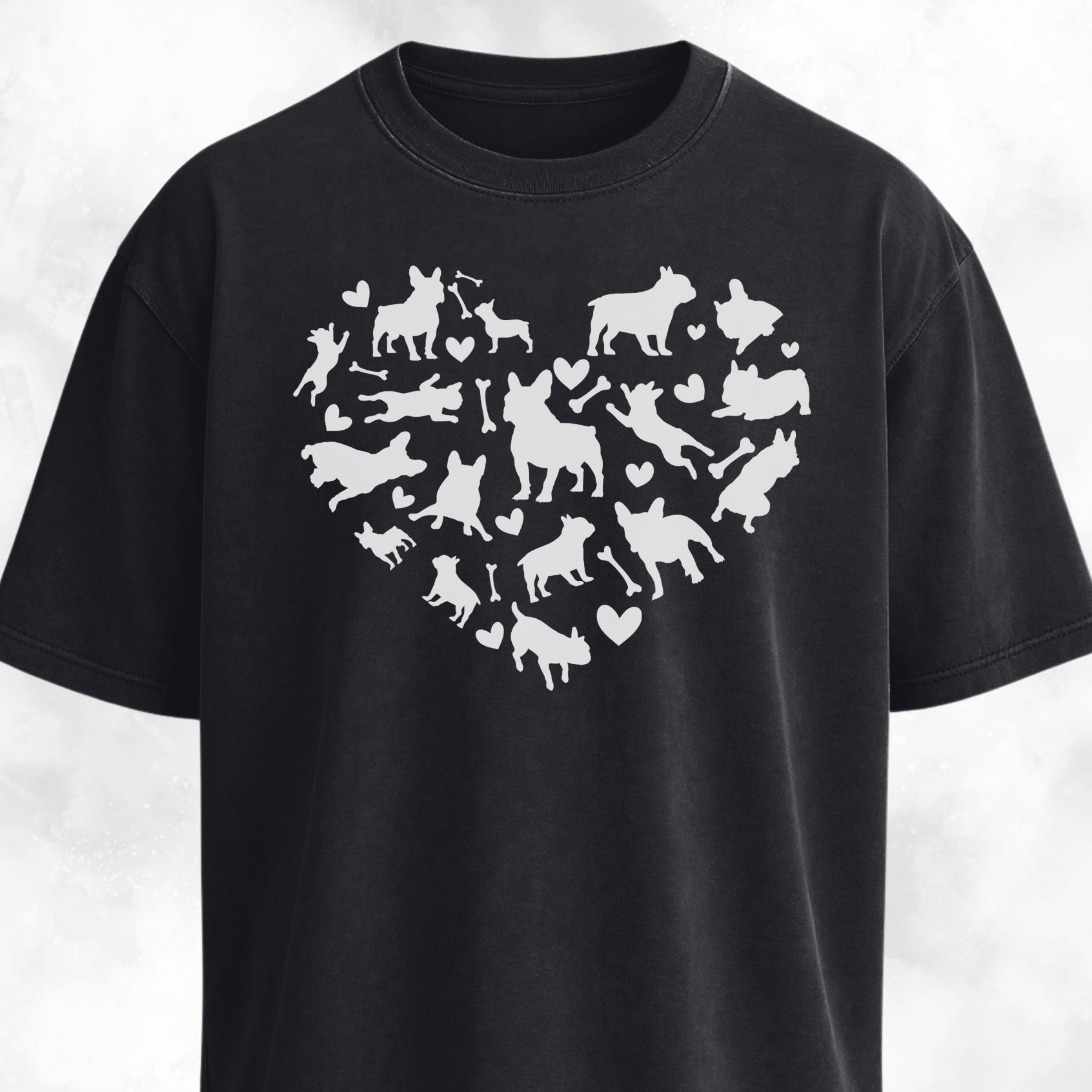 Frenchies Heart Mosaic T-Shirt