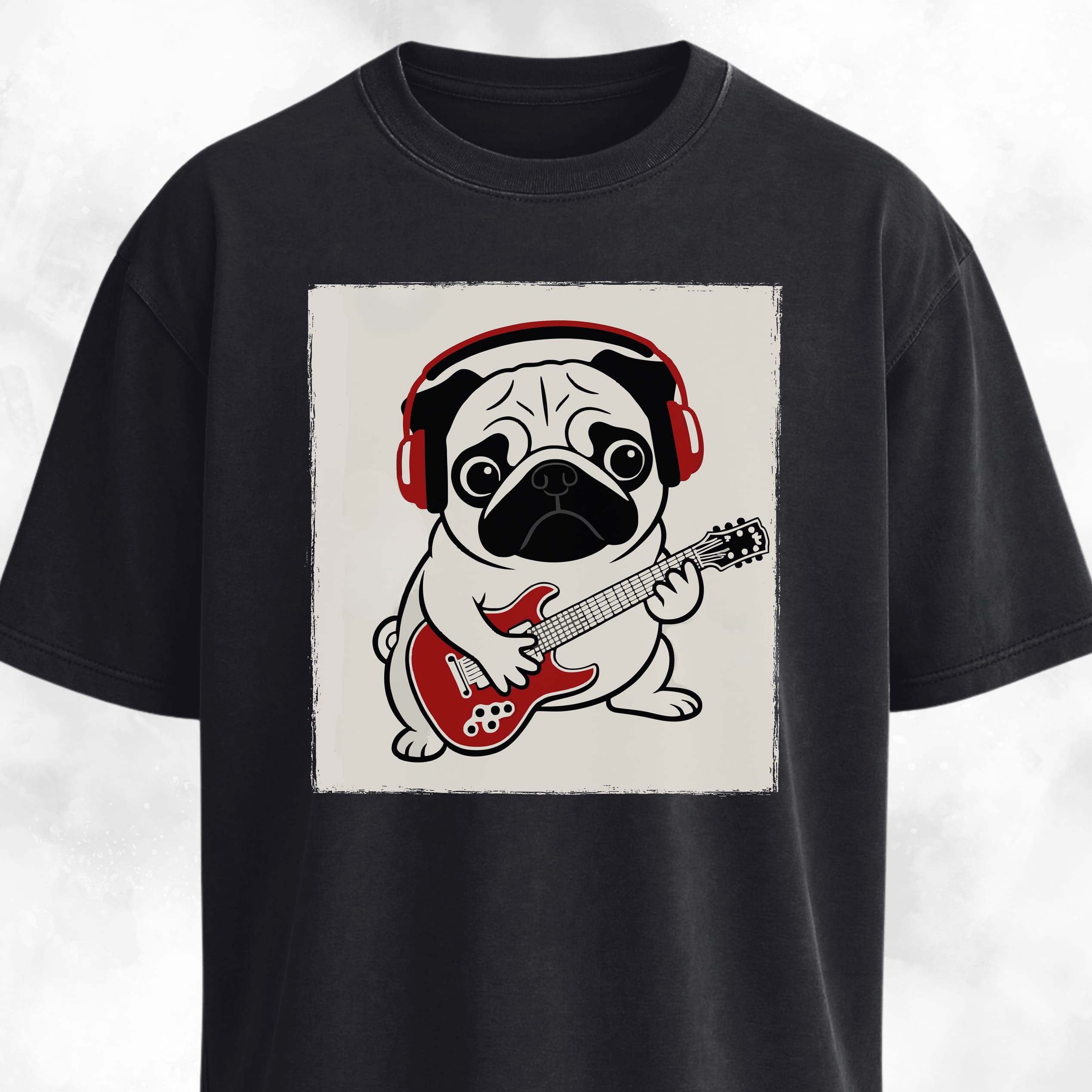 Pug Playing The Guitar T-Shirt
