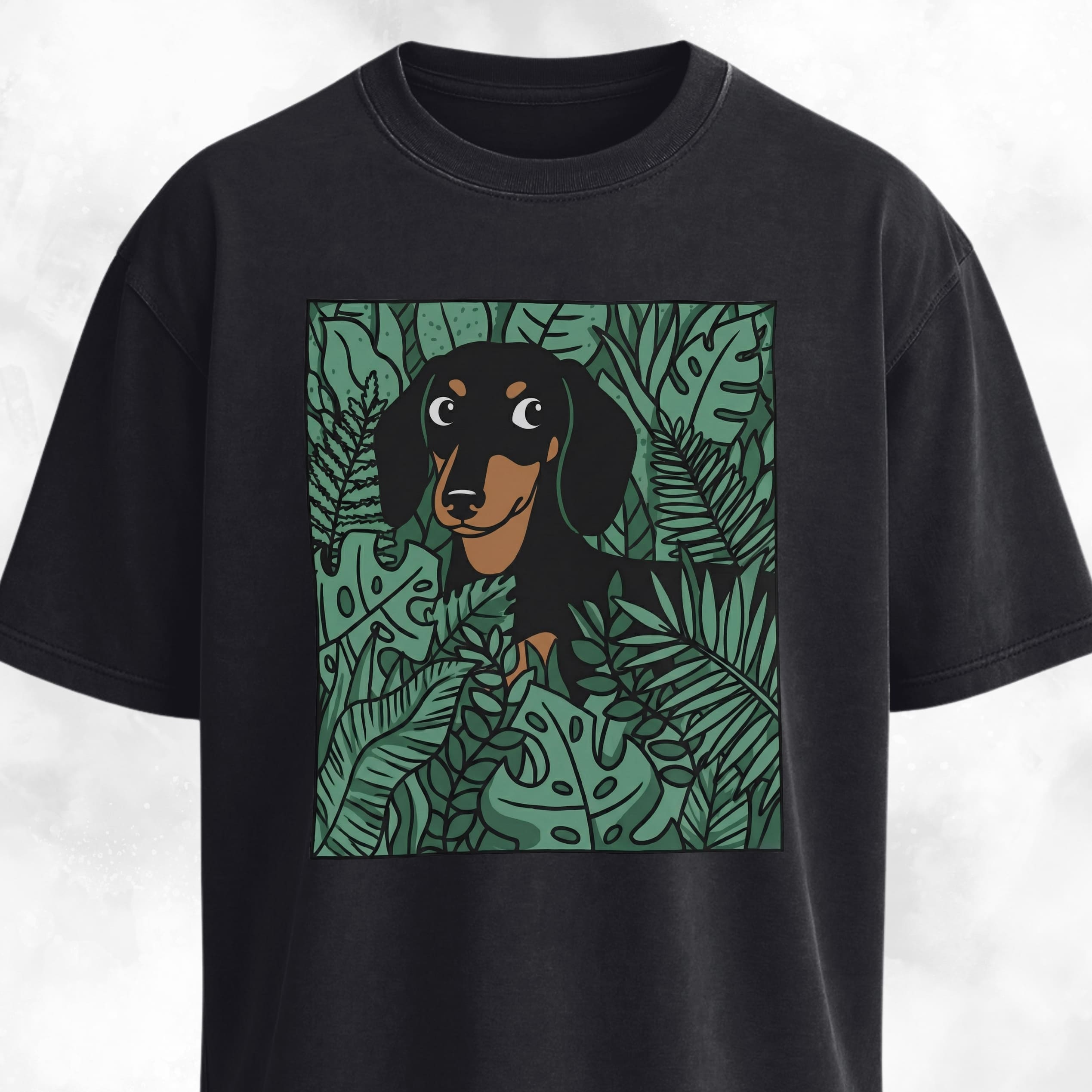 Dachshund In A Green Field T-Shirt
