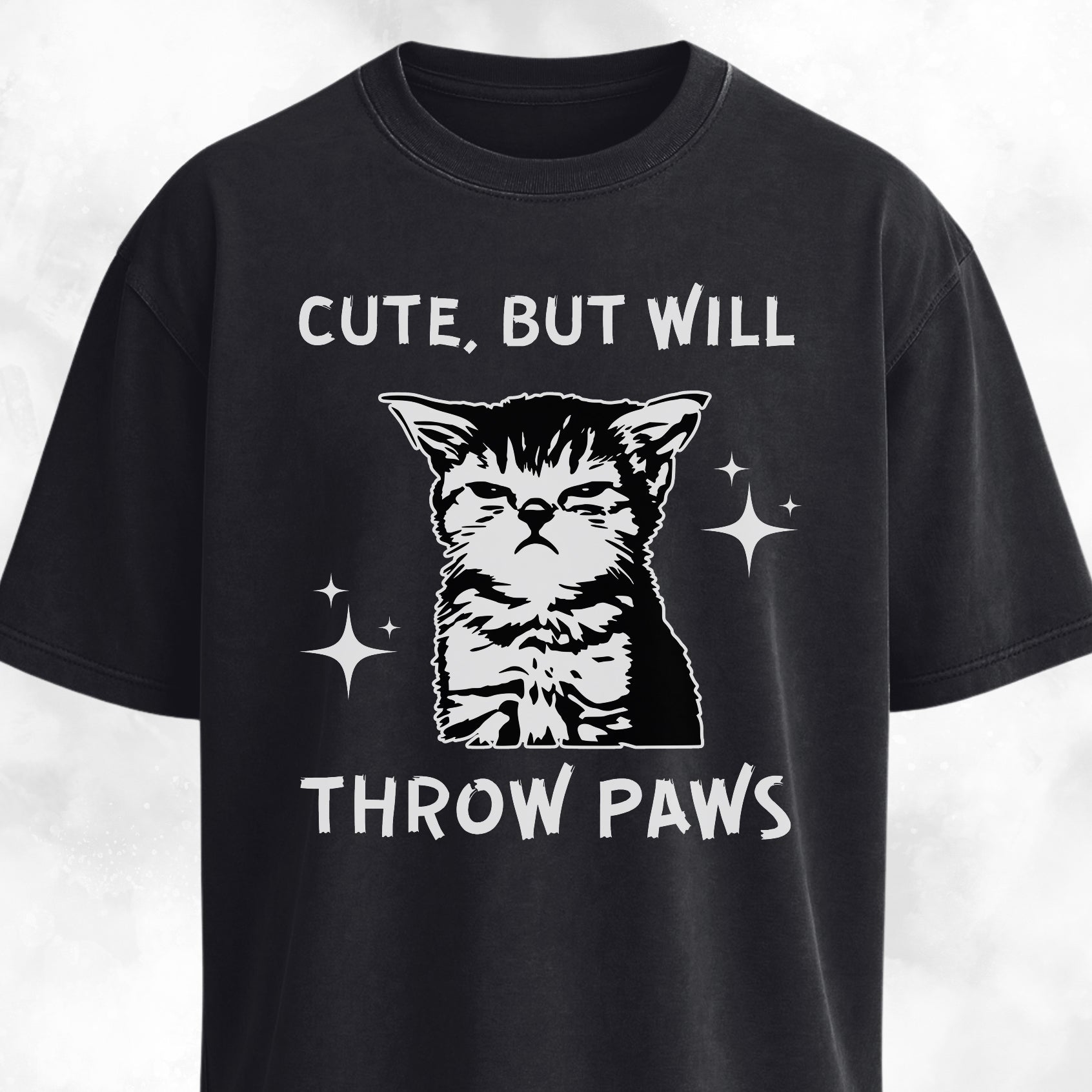 Cute But Will Throw Paws Badass Kitty T-Shirt