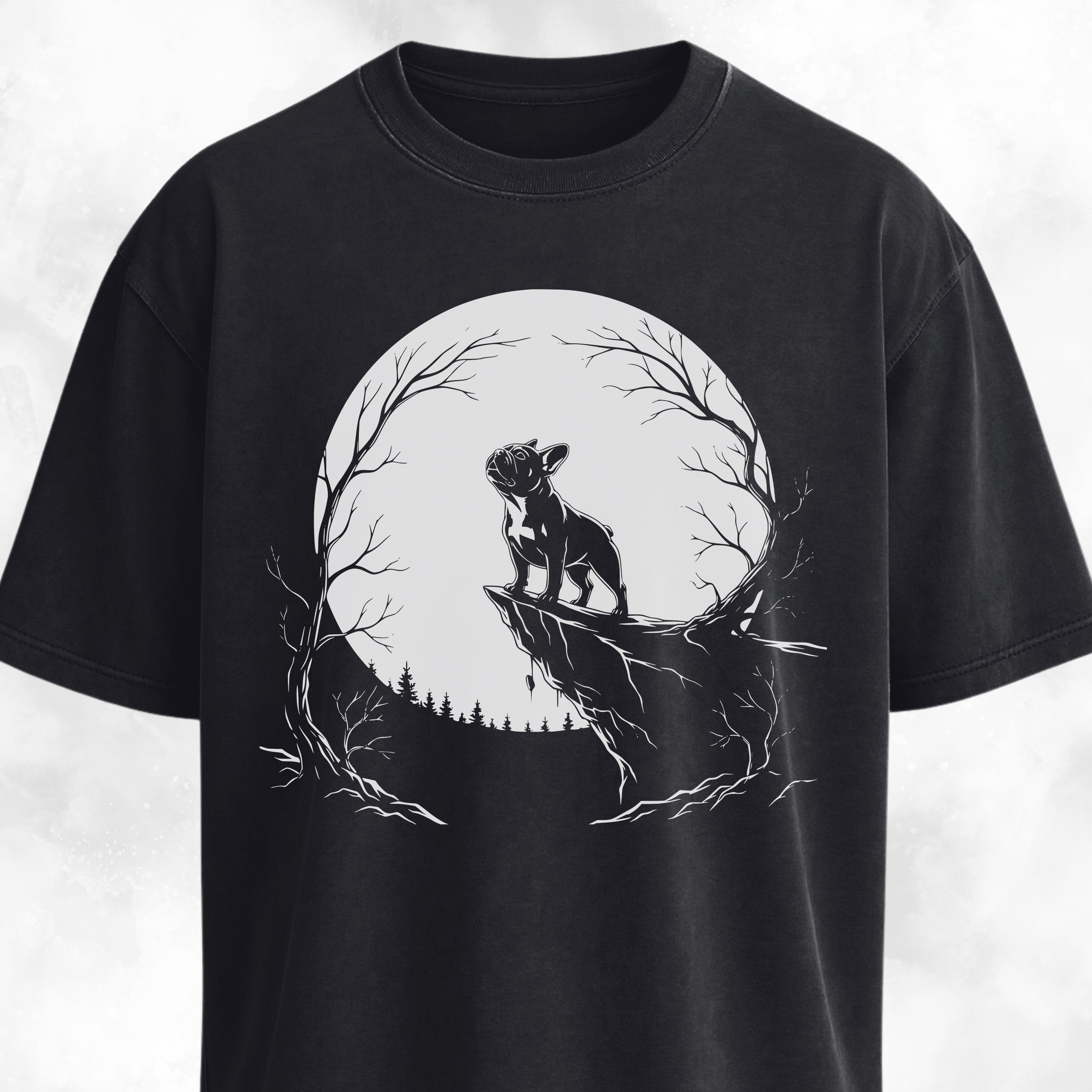 French Bulldog Howling At The Moon T-Shirt