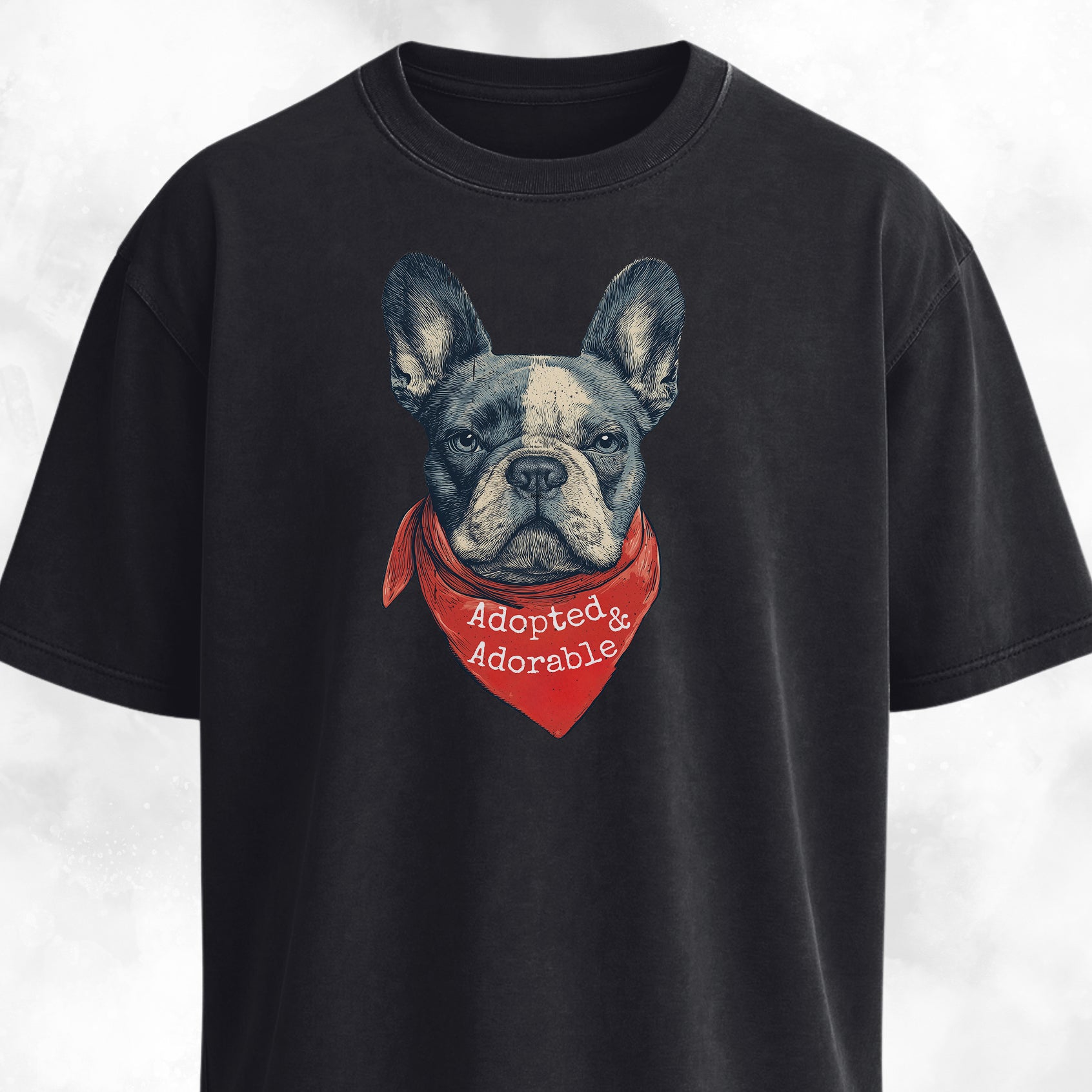 Adopted And Adorable Frenchie Rescue T-Shirt
