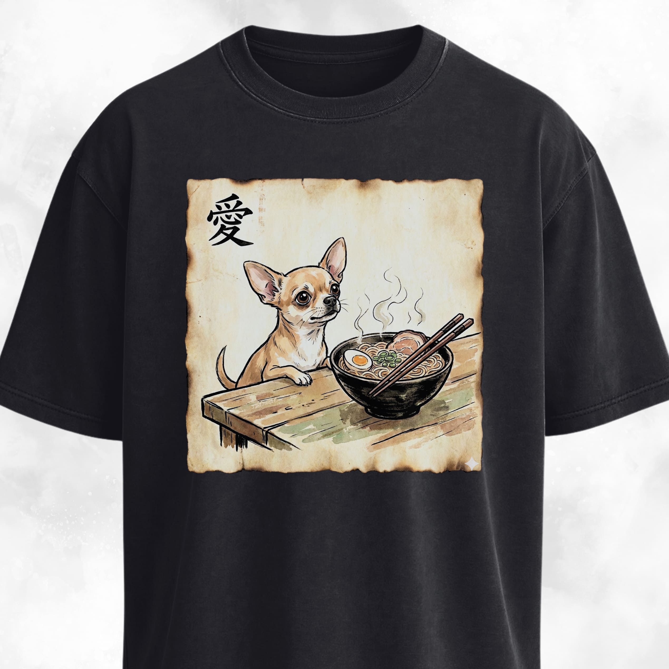 Japanese Chihuahua Eating Ramen T-Shirt